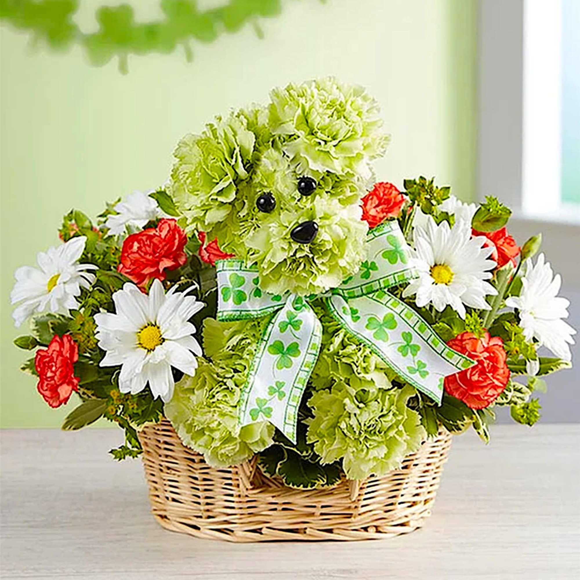 Unleash smiles with the lucky dog arrangement! Hand-designed in a charming basket, photo 3 of 7