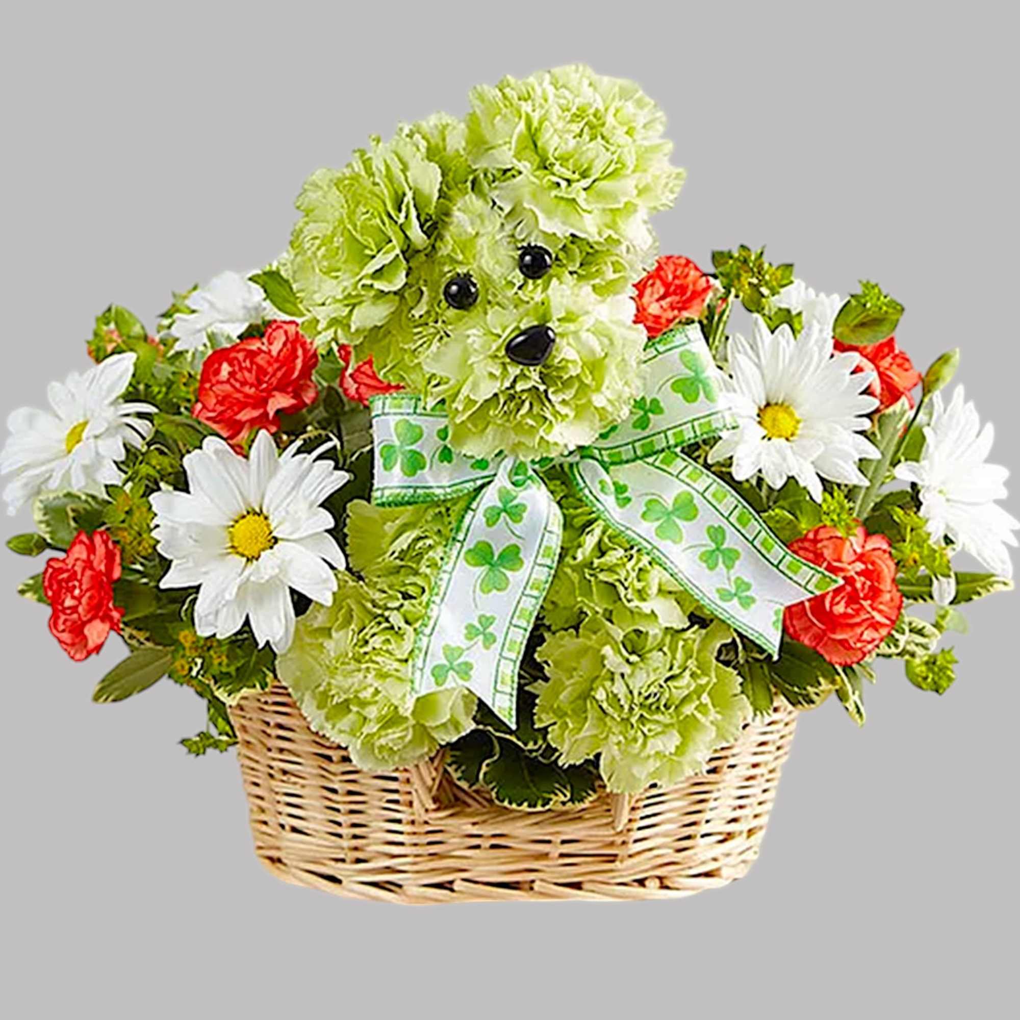 Unleash smiles with the lucky dog arrangement! Hand-designed in a charming basket, photo 7 of 7