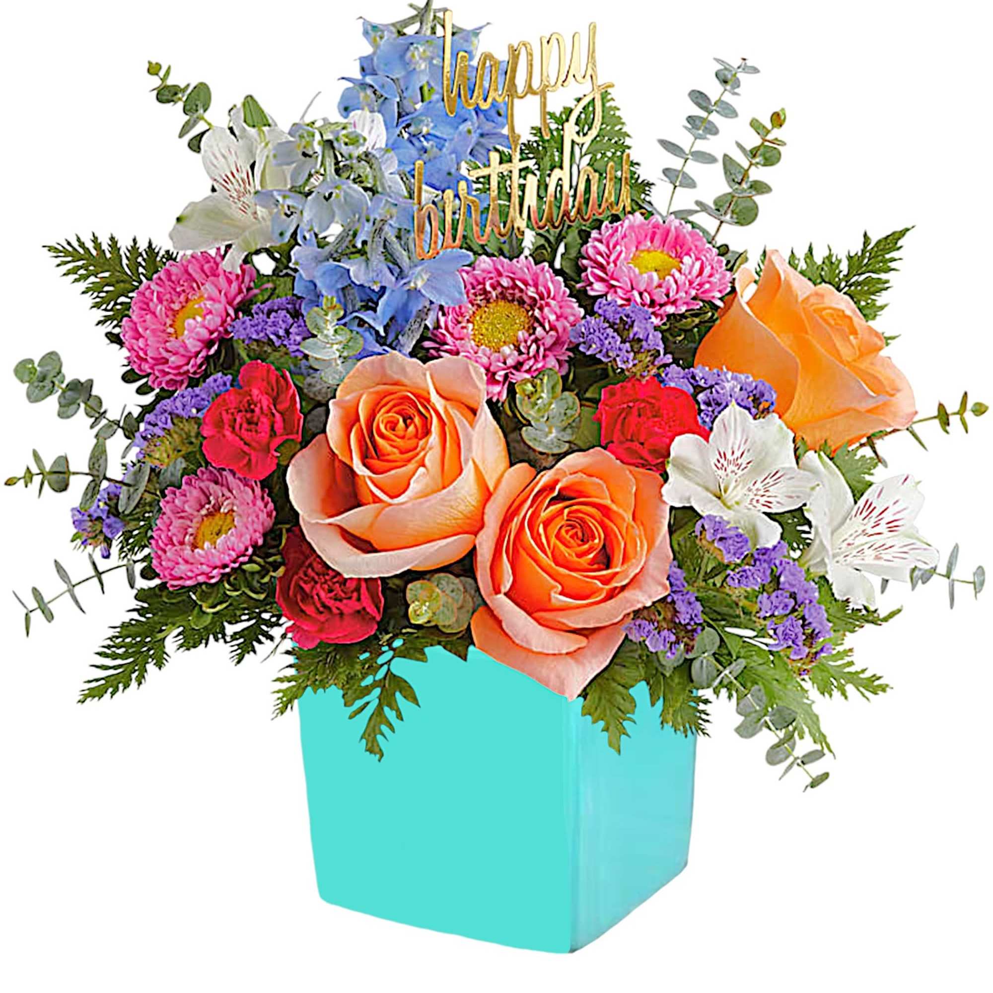 Send a rainbow of best wishes on any occasion with this glorious