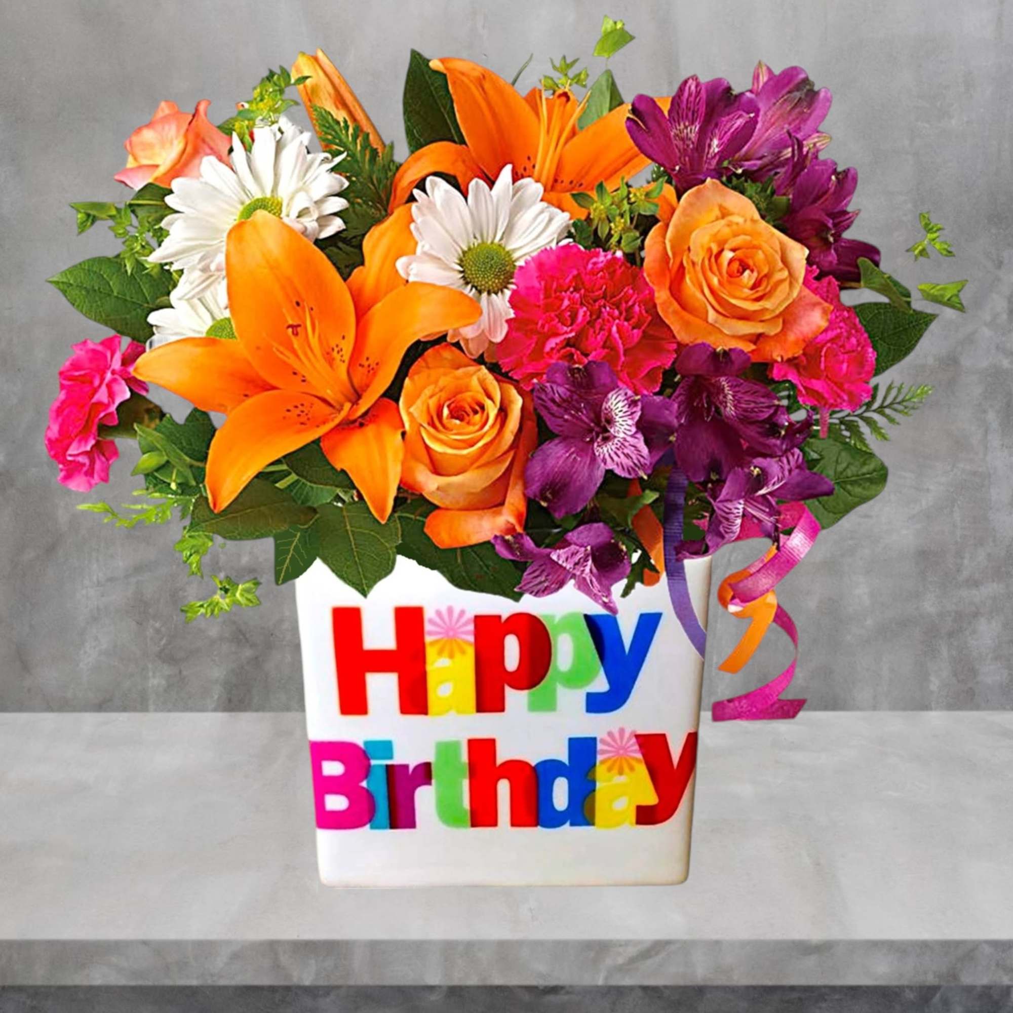 There's no mistaking this arrangement for anything but a Happy Birthday wish!, photo 3 of 5