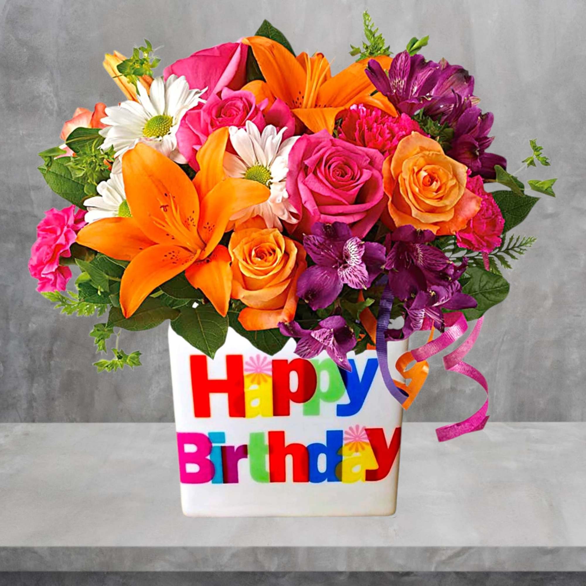 There's no mistaking this arrangement for anything but a Happy Birthday wish!, photo 3 of 5
