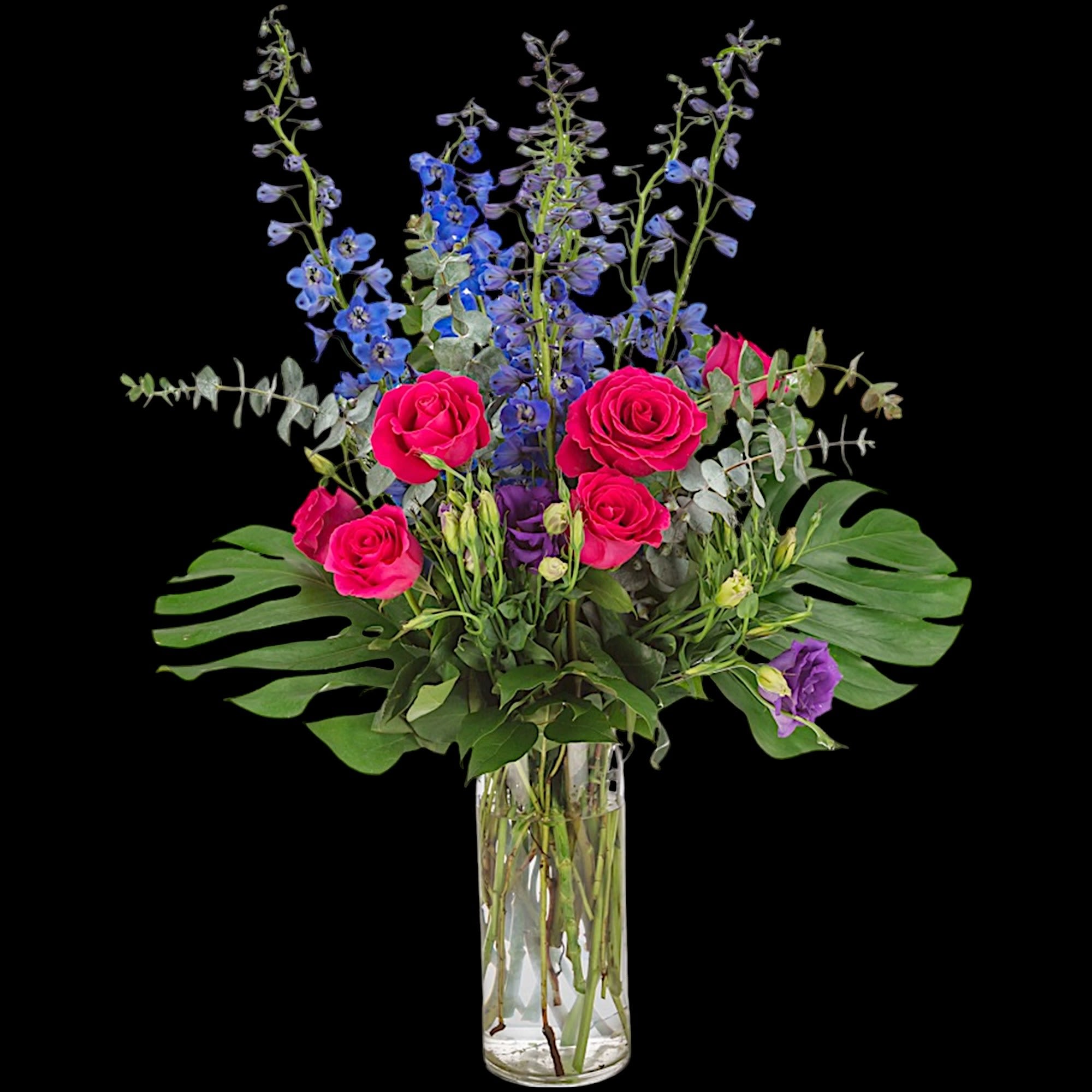 This blue, green, and pink arrangement makes a big impact. Blue Lagoon, photo 4 of 5