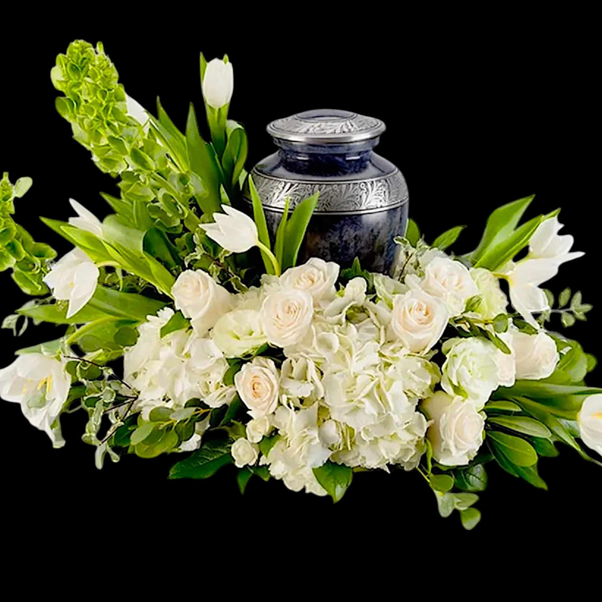 An all-white tribute, this all-white funeral urn is pure and tranquil. Featuring, photo 4 of 5