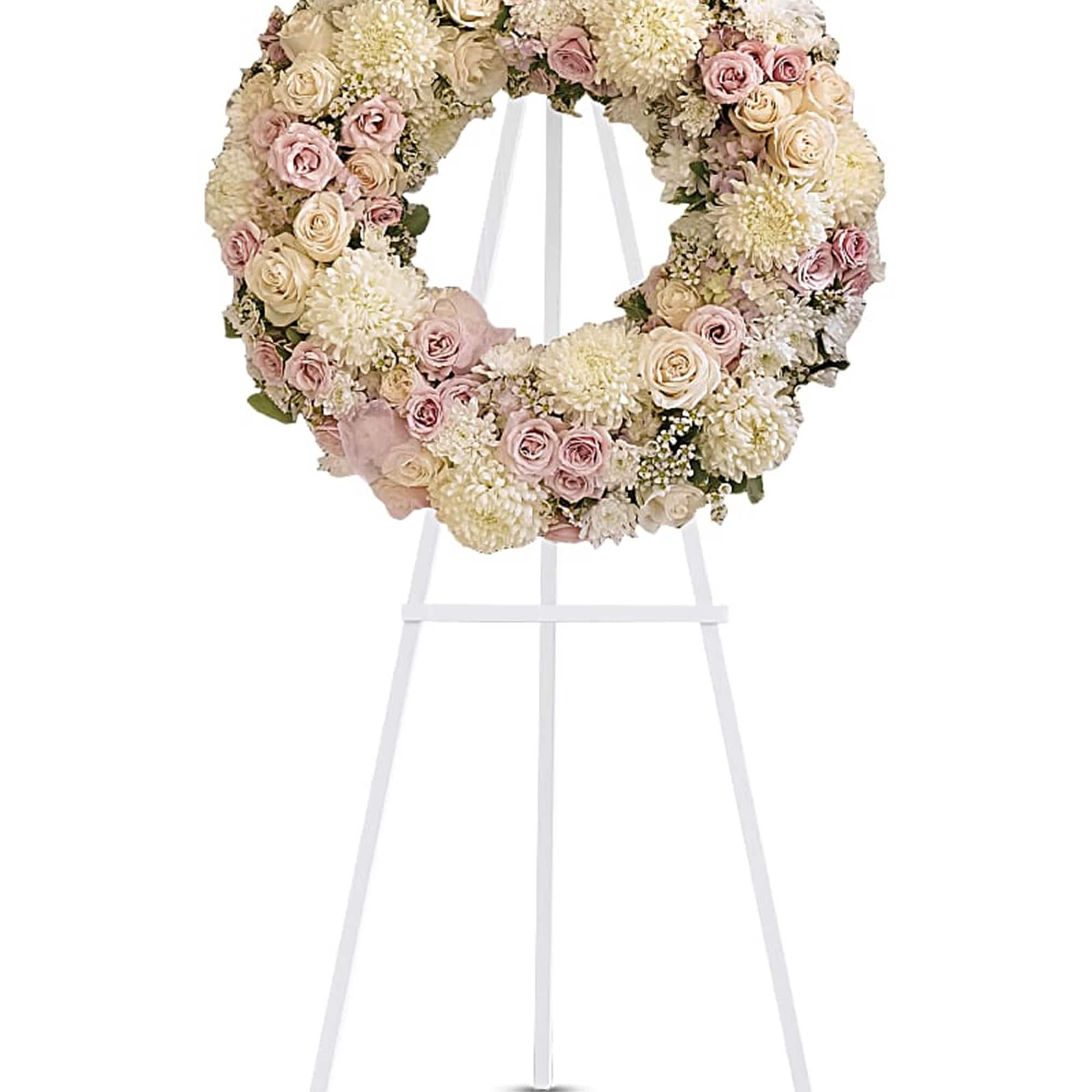 A pure and delicate expression of adoration. Accented with a sheer pink