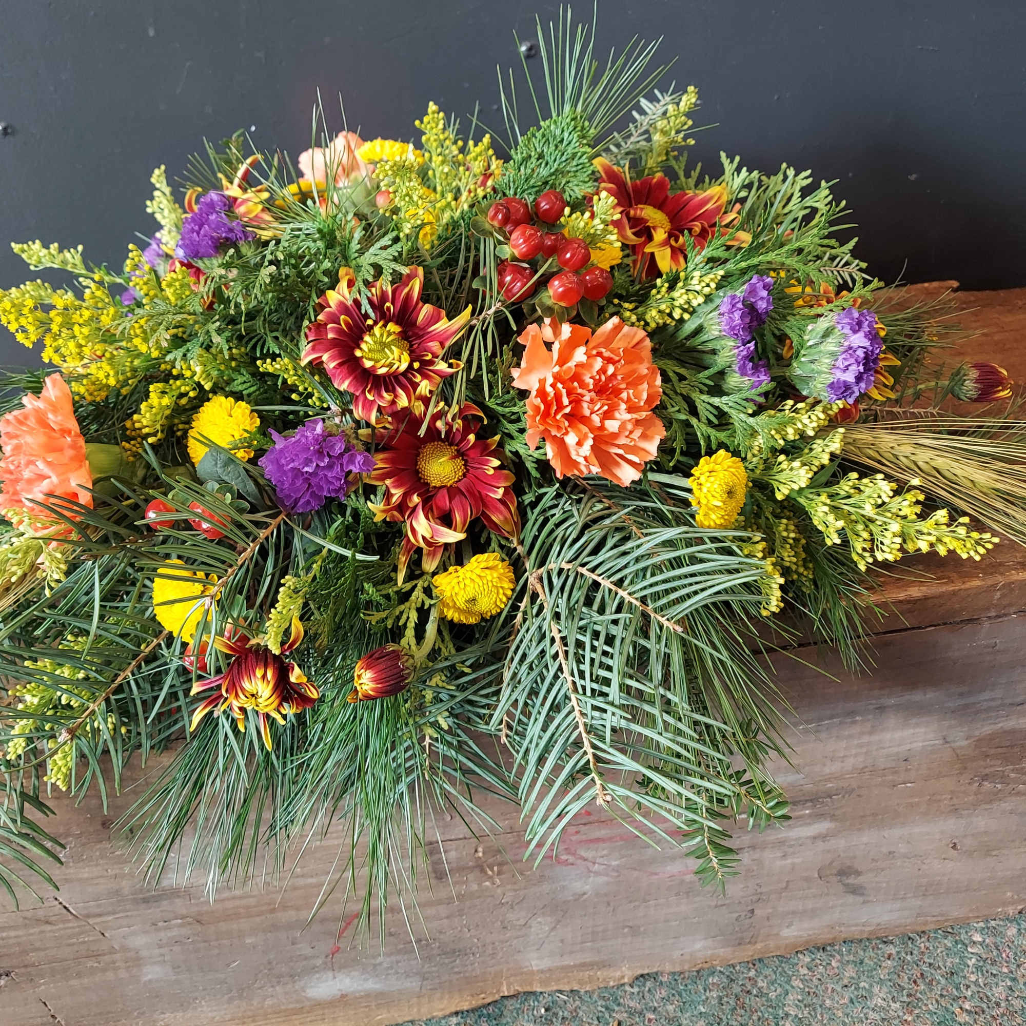 A warm and inviting Home for the Holidays centerpiece that will offer