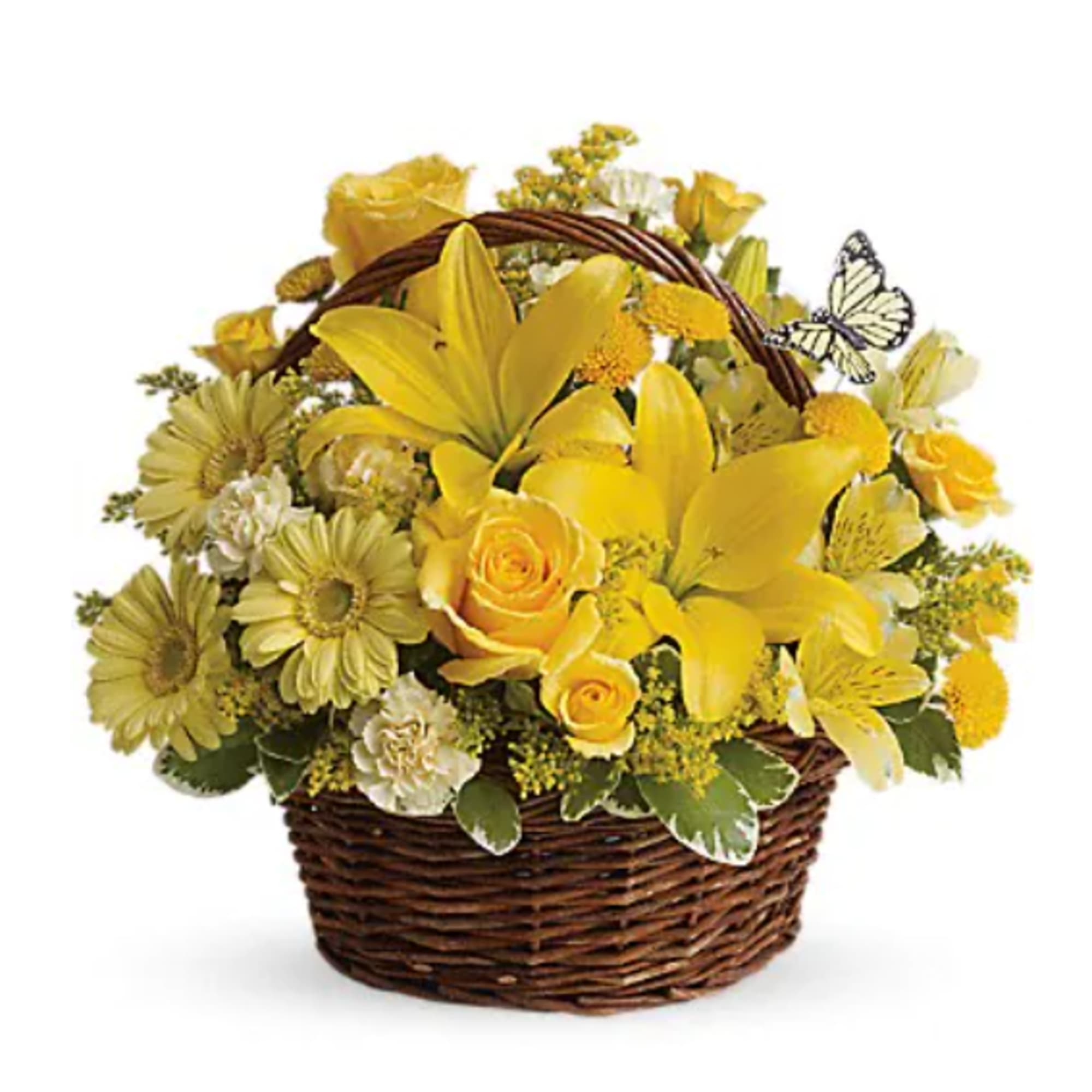 Wishes do come true, by the basketful, actually. This delightful arrangement is