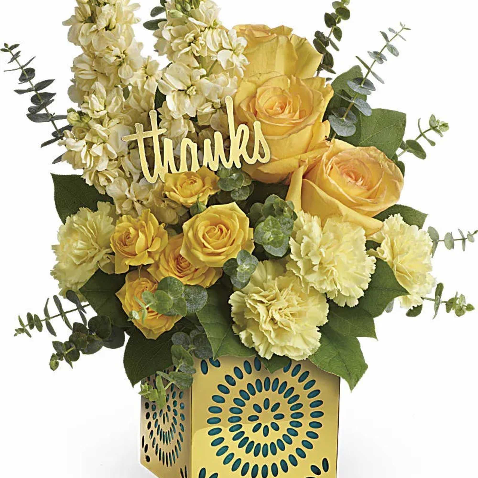 Show your appreciation in a most stylish way with this sunny bouquet