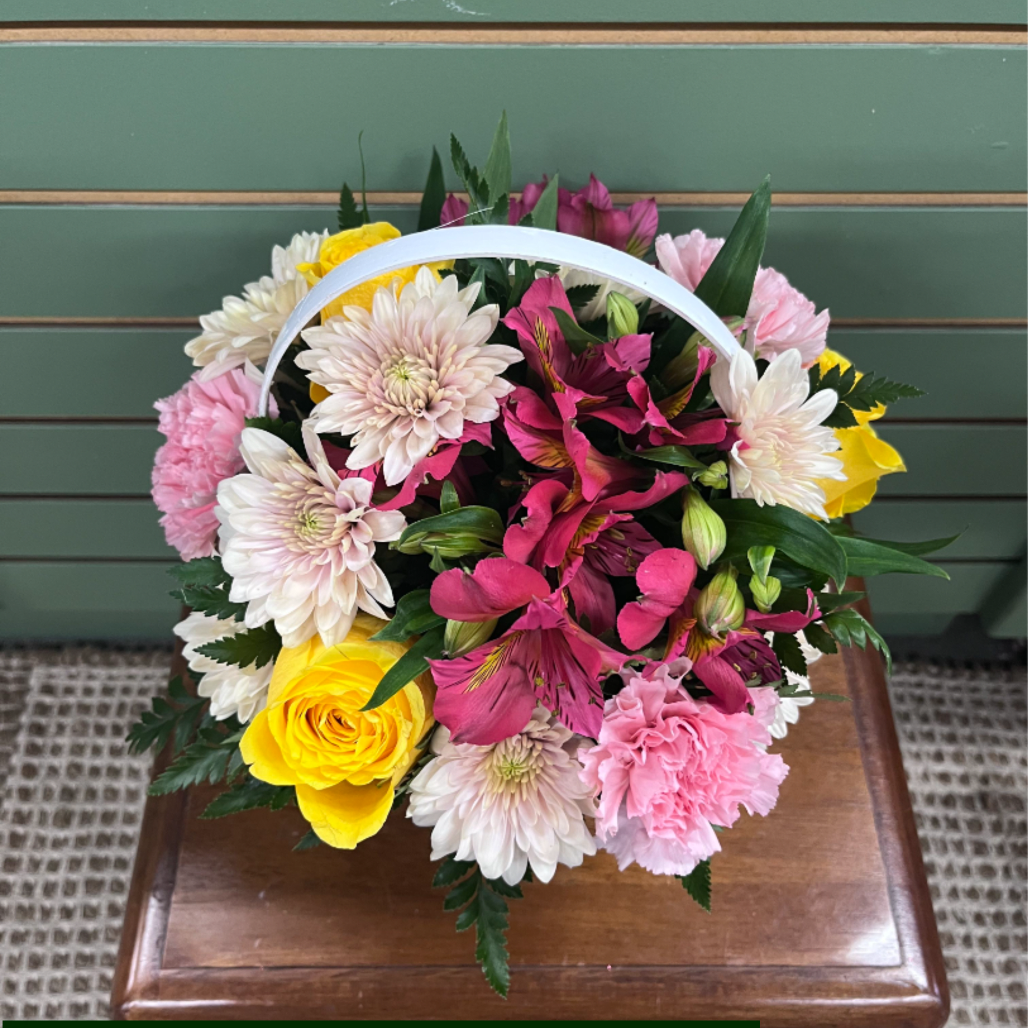 Make their day, by sending this beautiful bouquet. Day Brightener Basket by, photo 2 of 2