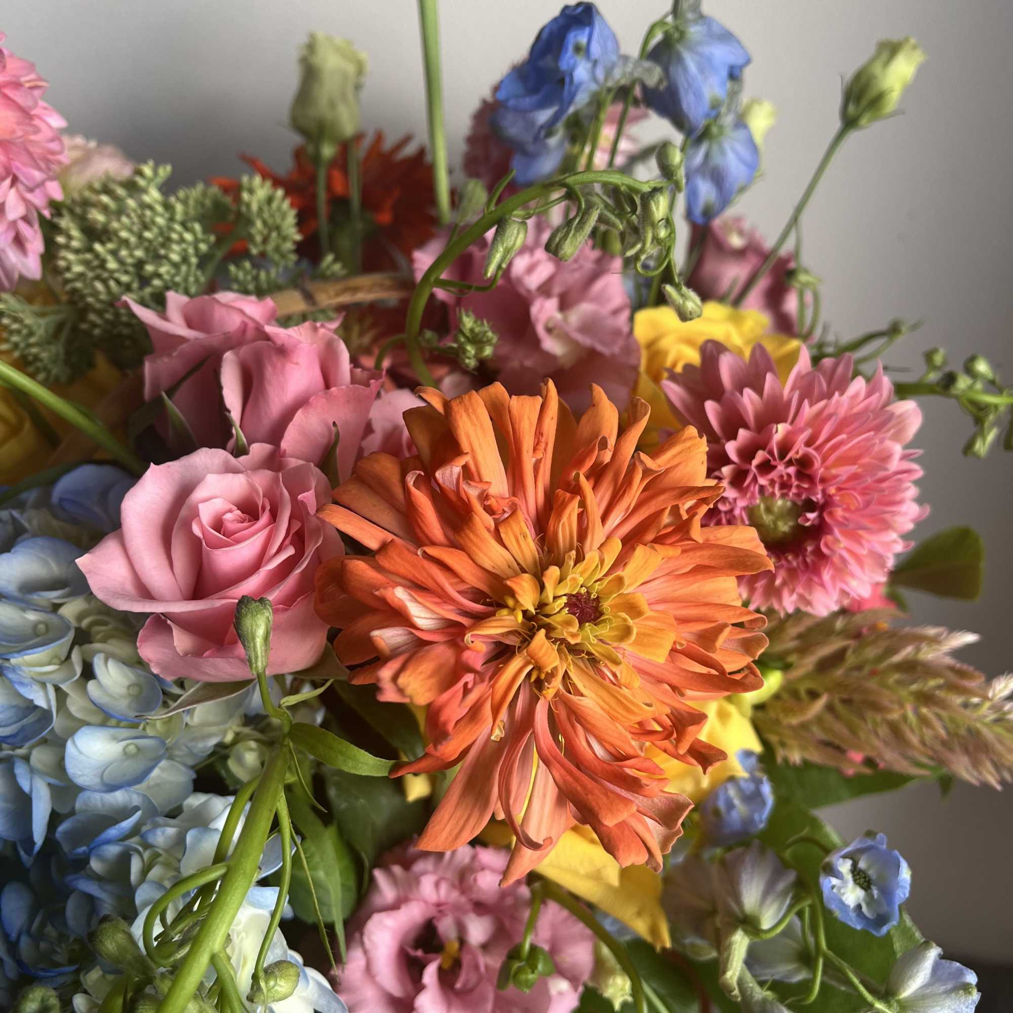 Elevate the classic basket arrangement with a custom-designed display of fresh, seasonal, photo 2 of 2