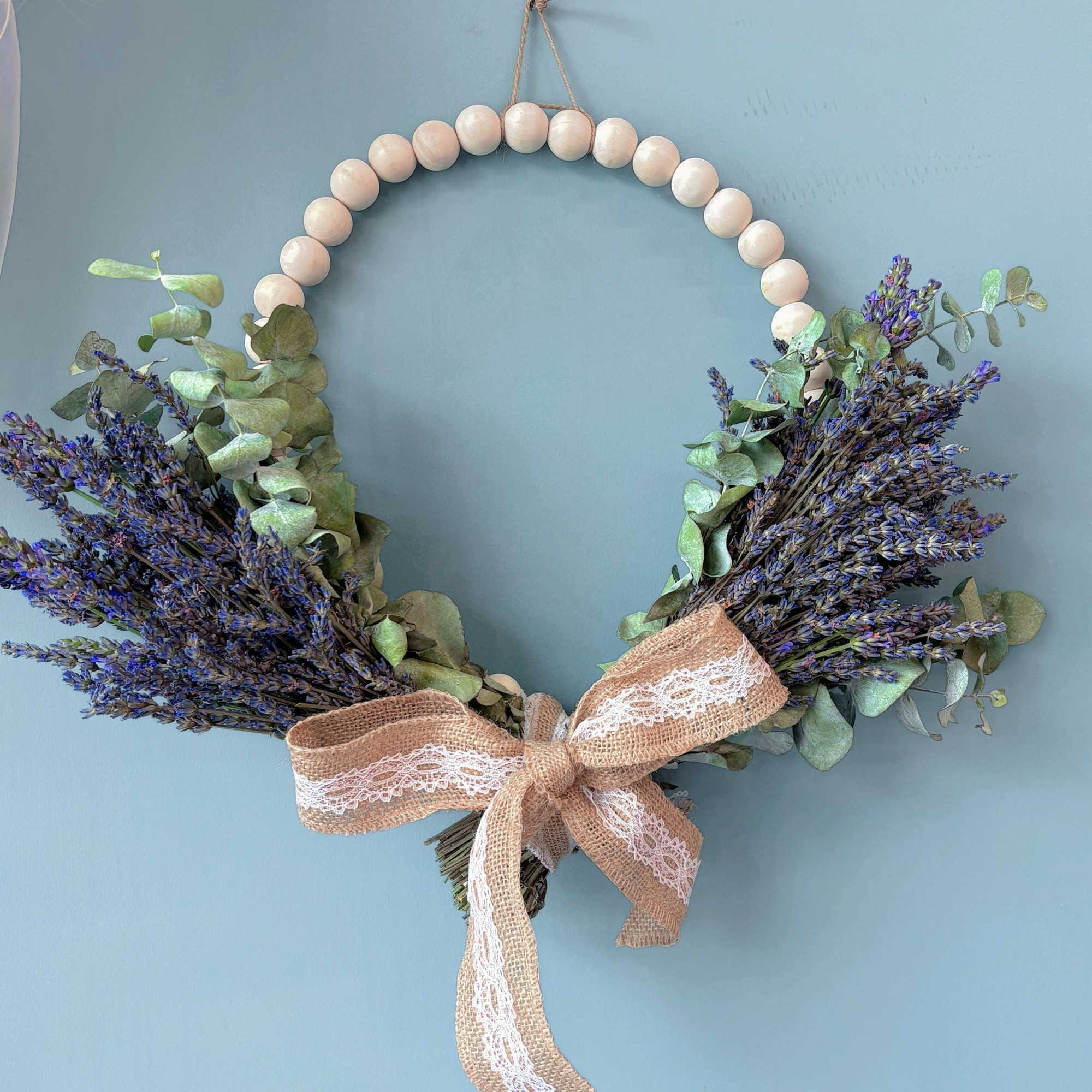 Aromatic English Lavender &amp; Eucalyptus Wreath

Celebrate the beauty of lavender season with