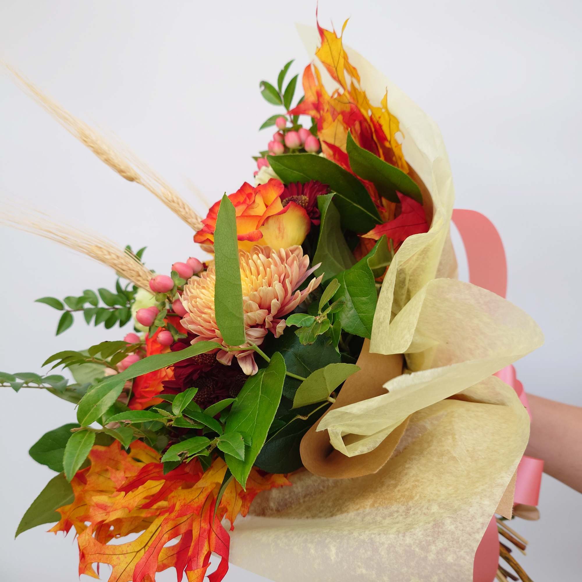 A stunning collection of autumn flowers, thoughtfully arranged for you to showcase, photo 2 of 4