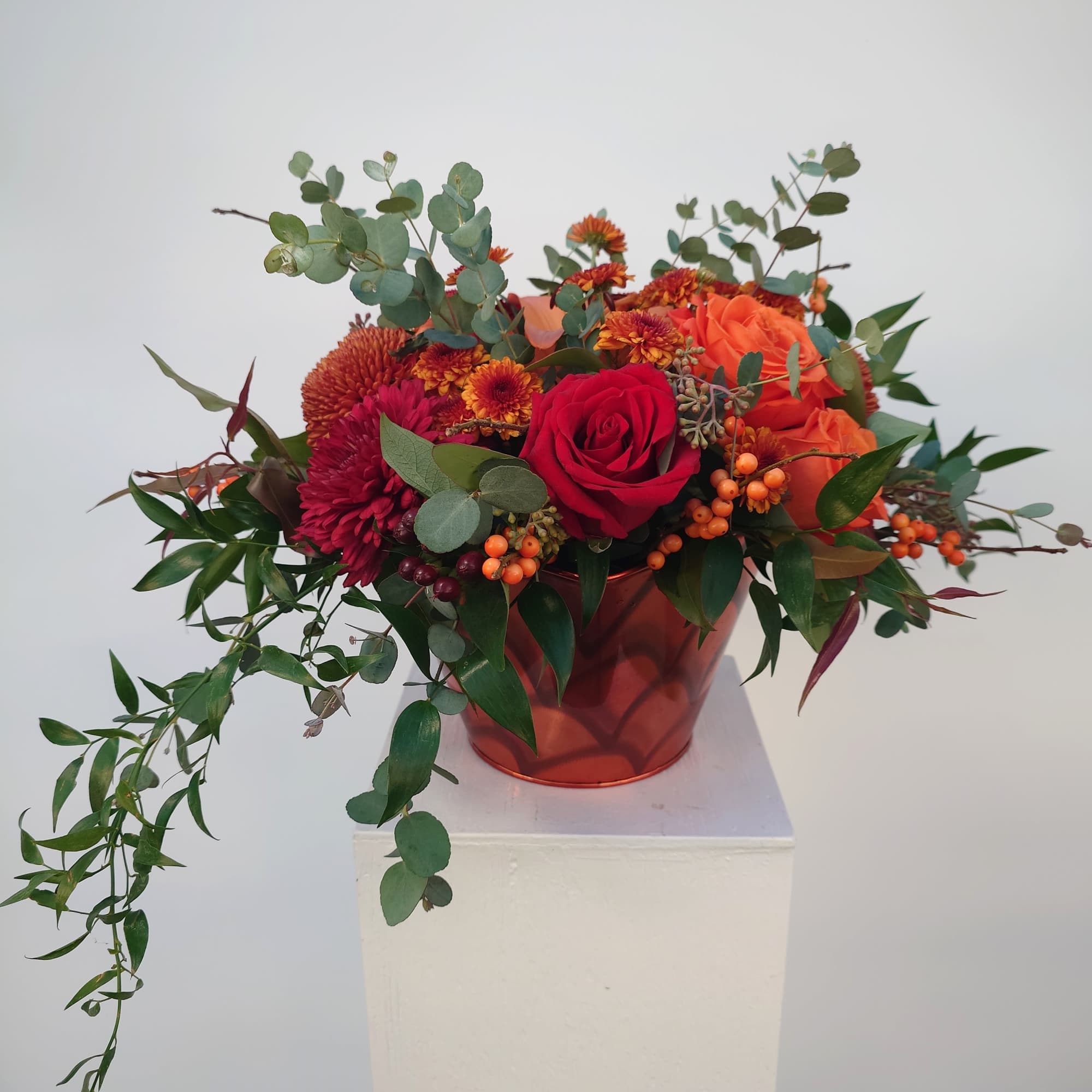 Capture the cascading beauty of Cascadilla Falls with our "Cascadilla Cornucopia" centerpiece, photo 2 of 3