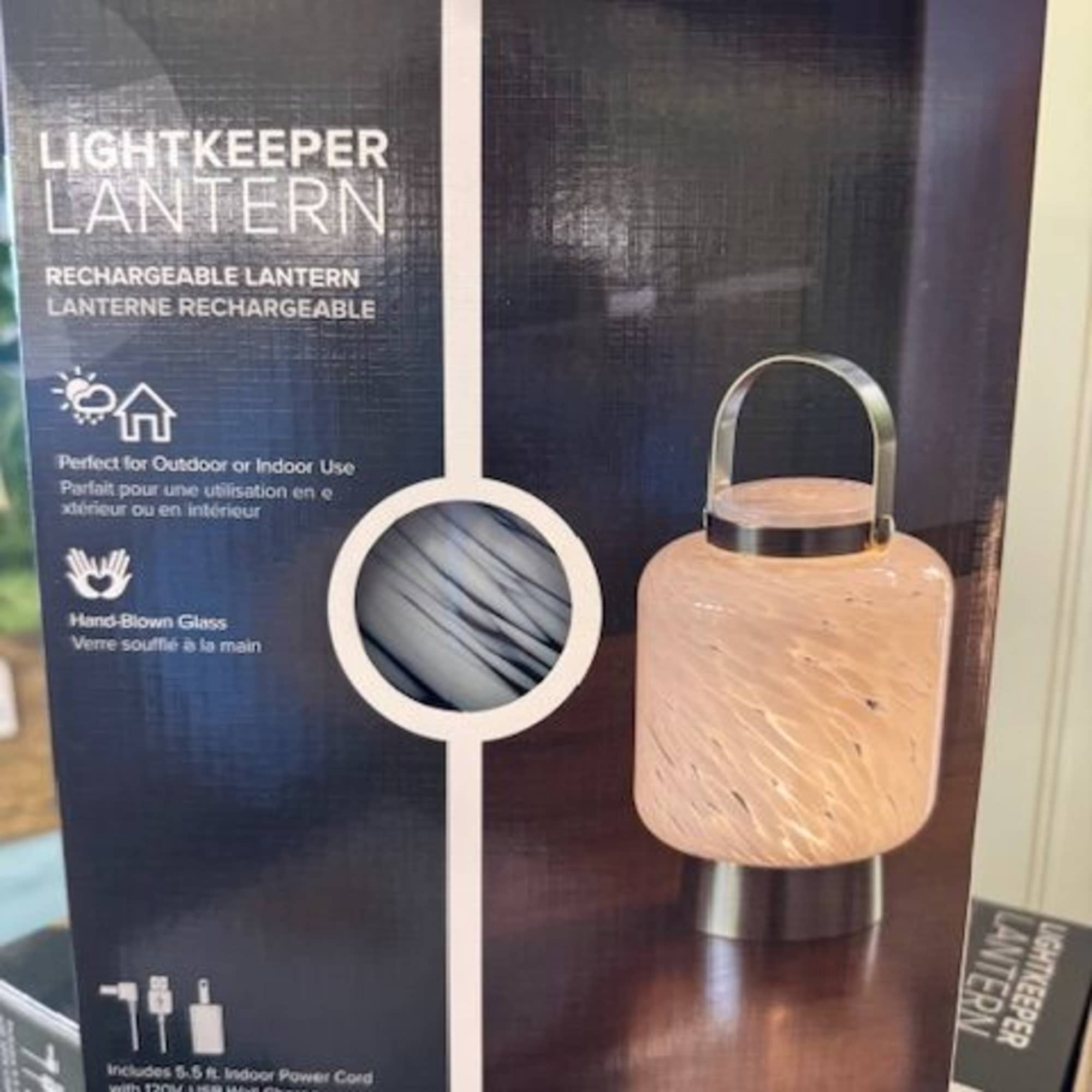rechargeable lantern
outdoor or indoor
handblown glass
includes charger
**will ship-- call store to set up**, photo 2 of 3