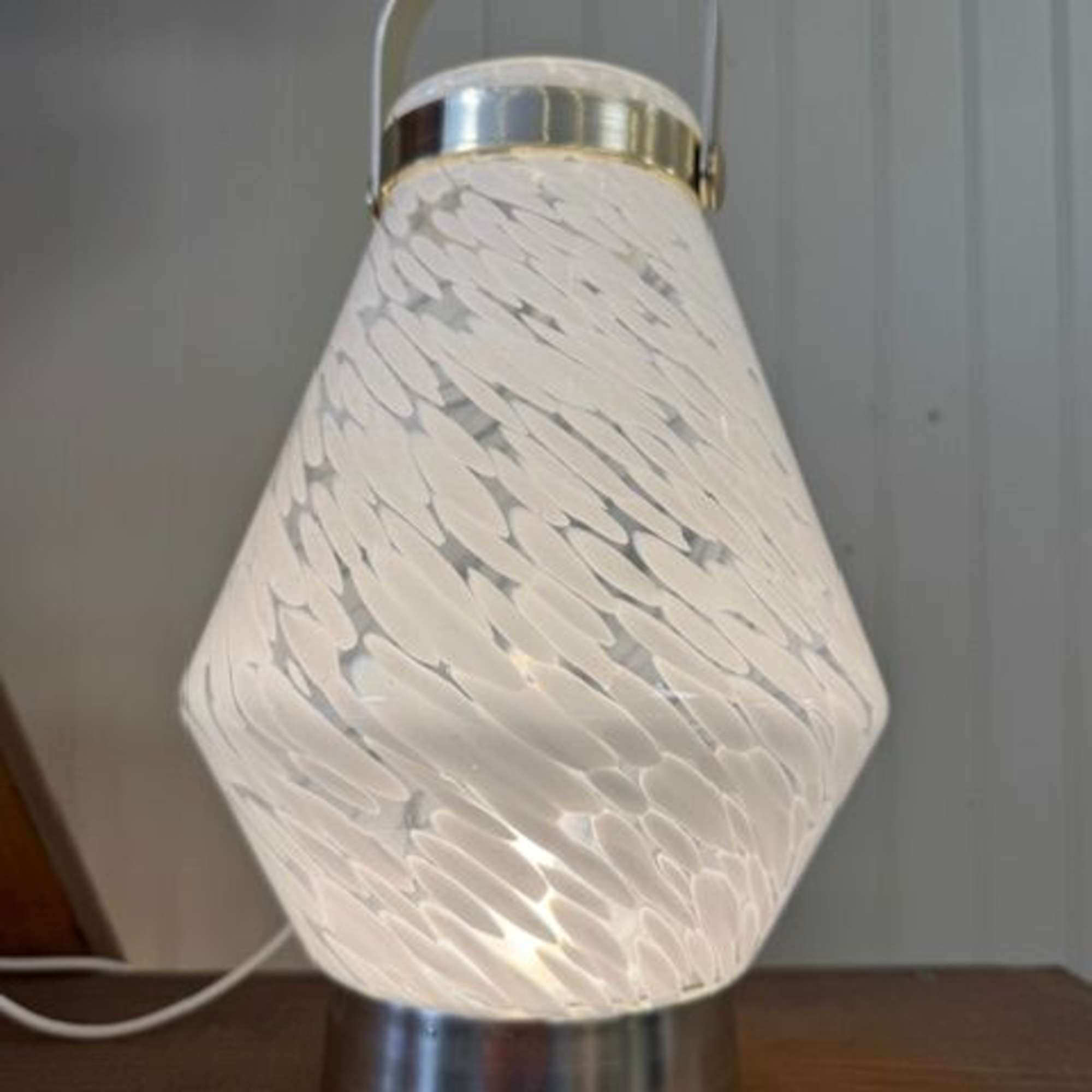 Rechargeable lantern
outdoor or indoor use
hand blown glass
includes charger
**will ship- call store to