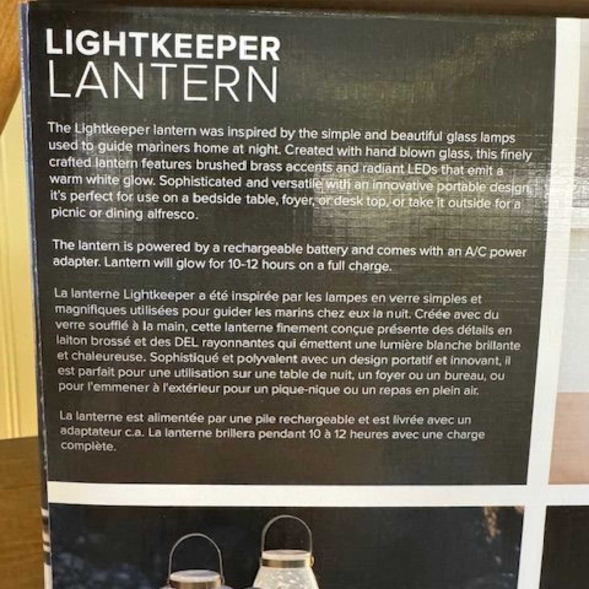 Rechargeable lantern
outdoor or indoor use
hand blown glass
includes charger
**will ship- call store to, photo 2 of 2