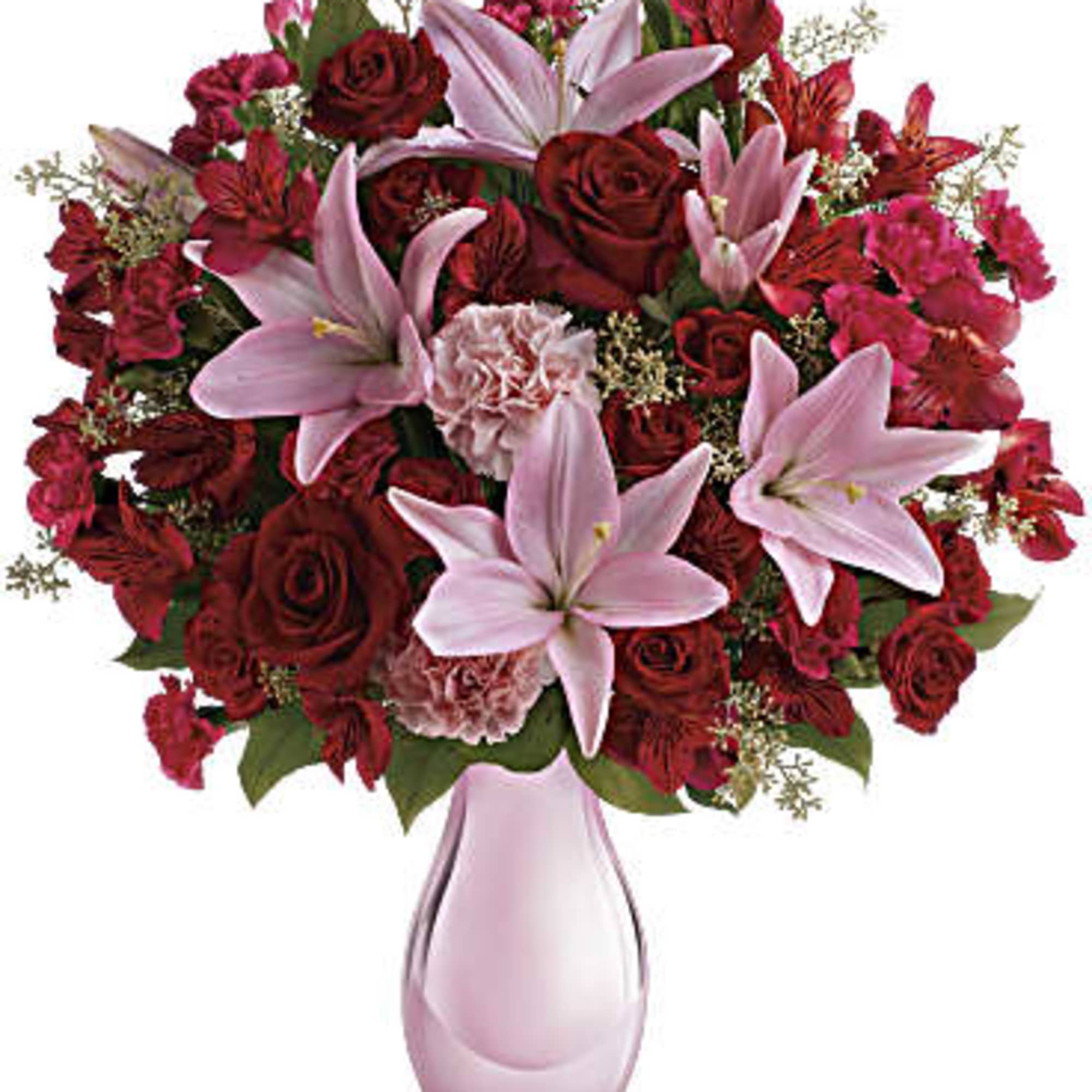 The doorbell rings. When she opens the door and sees this spectacular