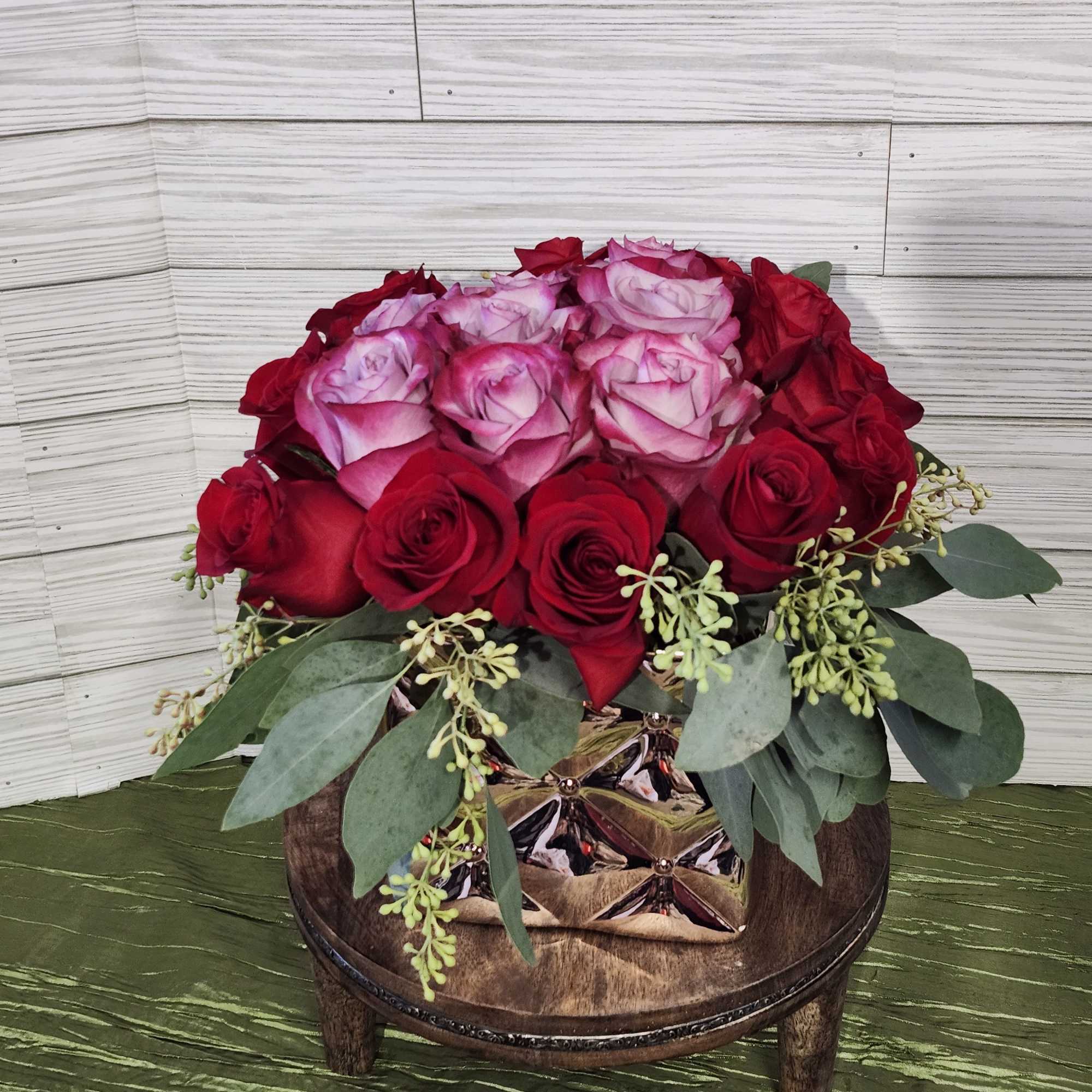This rose combination is flirty, yet romantic. Sparks Fly by BloomNation&trade; the, photo 2 of 2