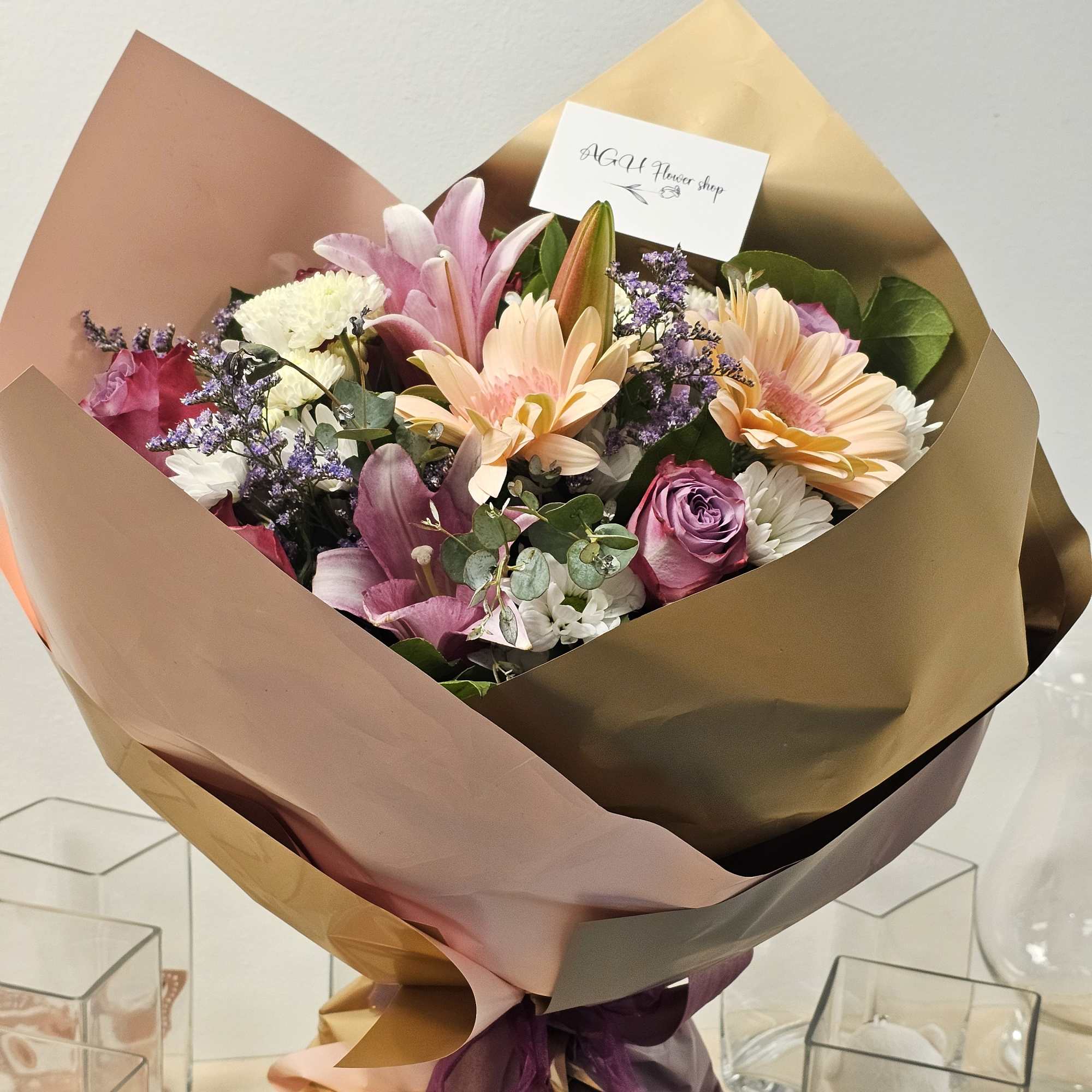 Enchant your loved one with our Beautiful Wrap Bouquet, a vibrant assortment, photo 3 of 3