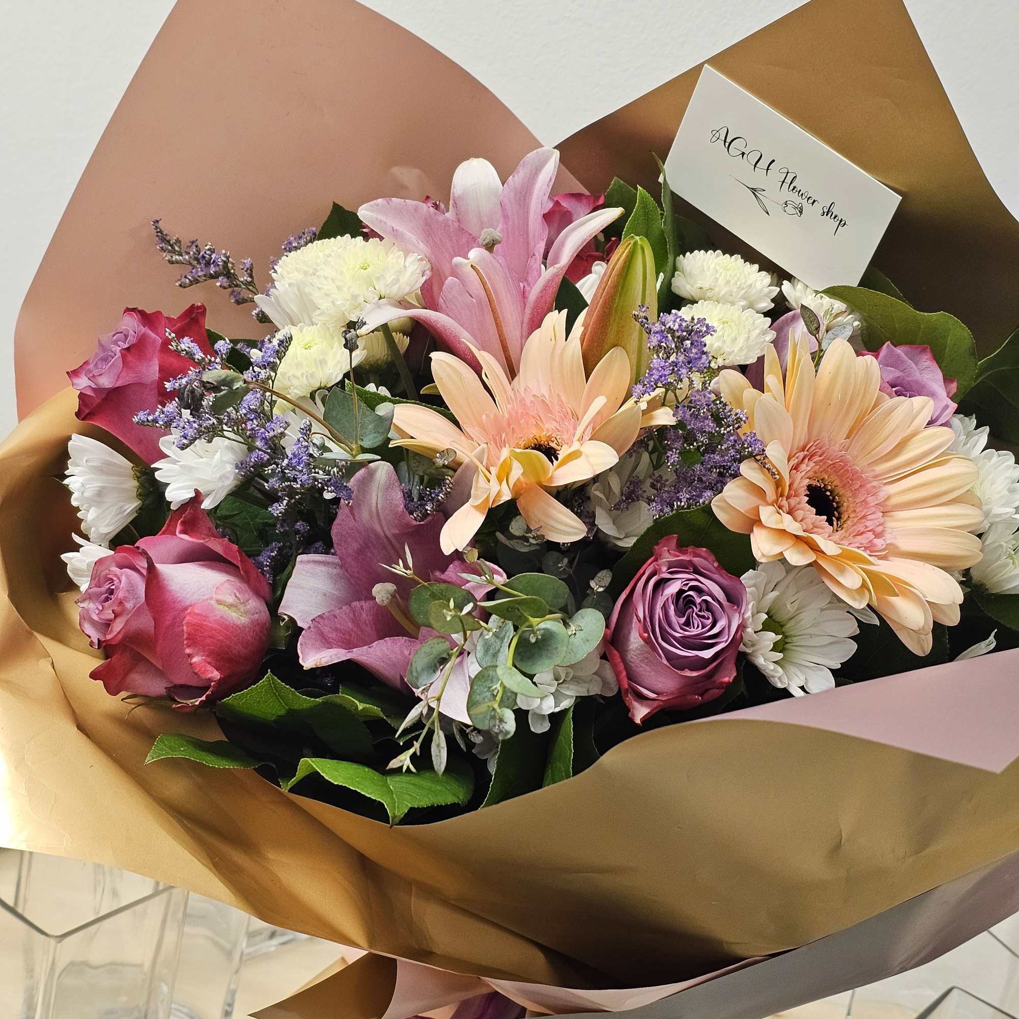 Enchant your loved one with our Beautiful Wrap Bouquet, a vibrant assortment, photo 2 of 3