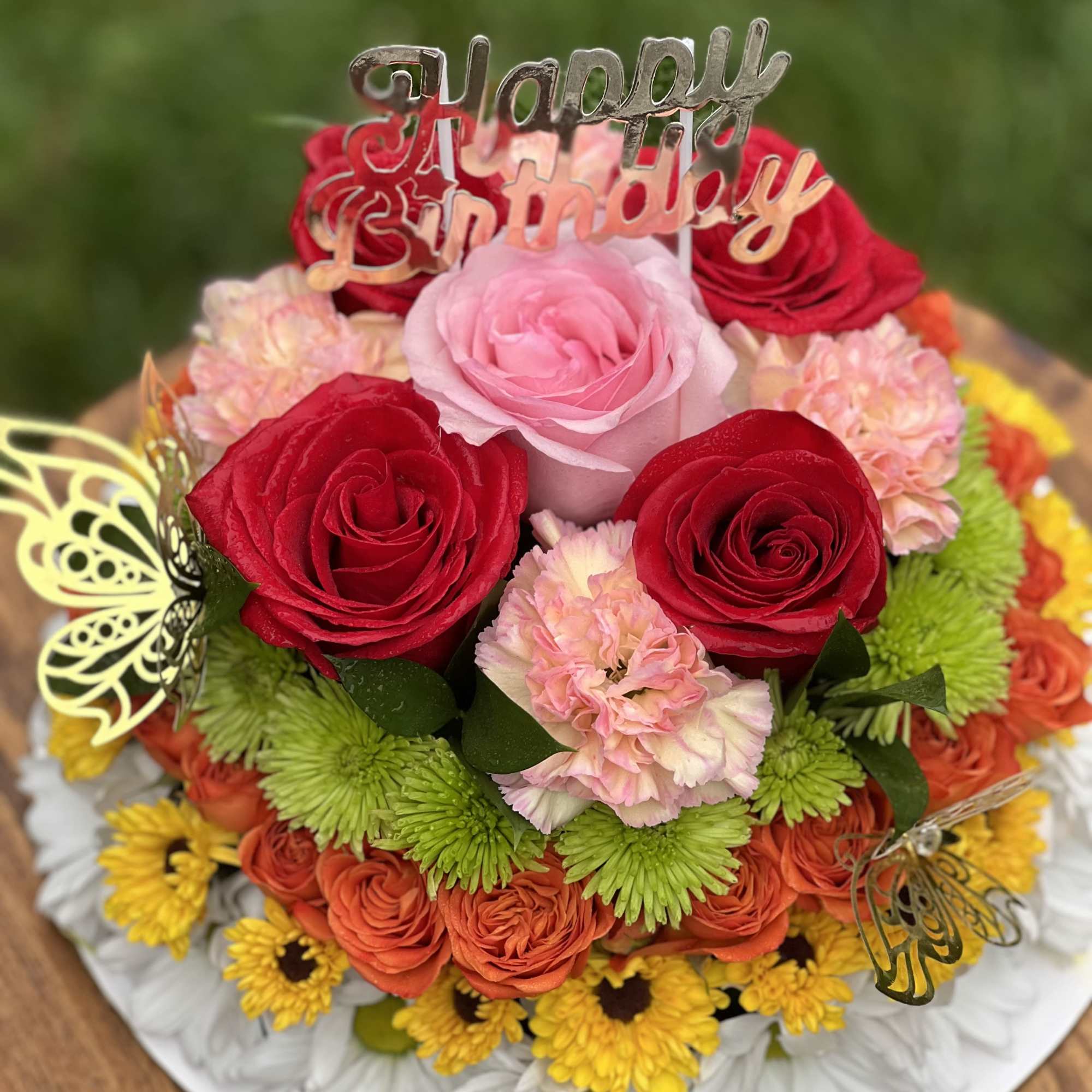 Save calories with a flower cake! This bright and colorful flower cake, photo 2 of 2