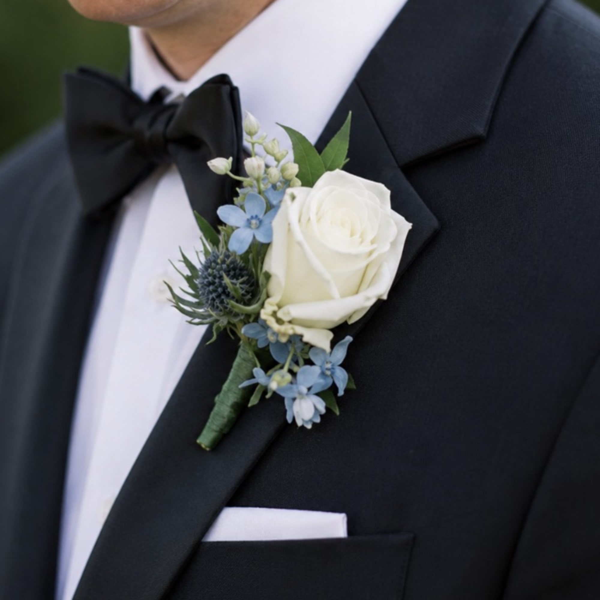 Your choice of bright, pastel, or neutral bouquet and matching boutonniere crafted, photo 3 of 3