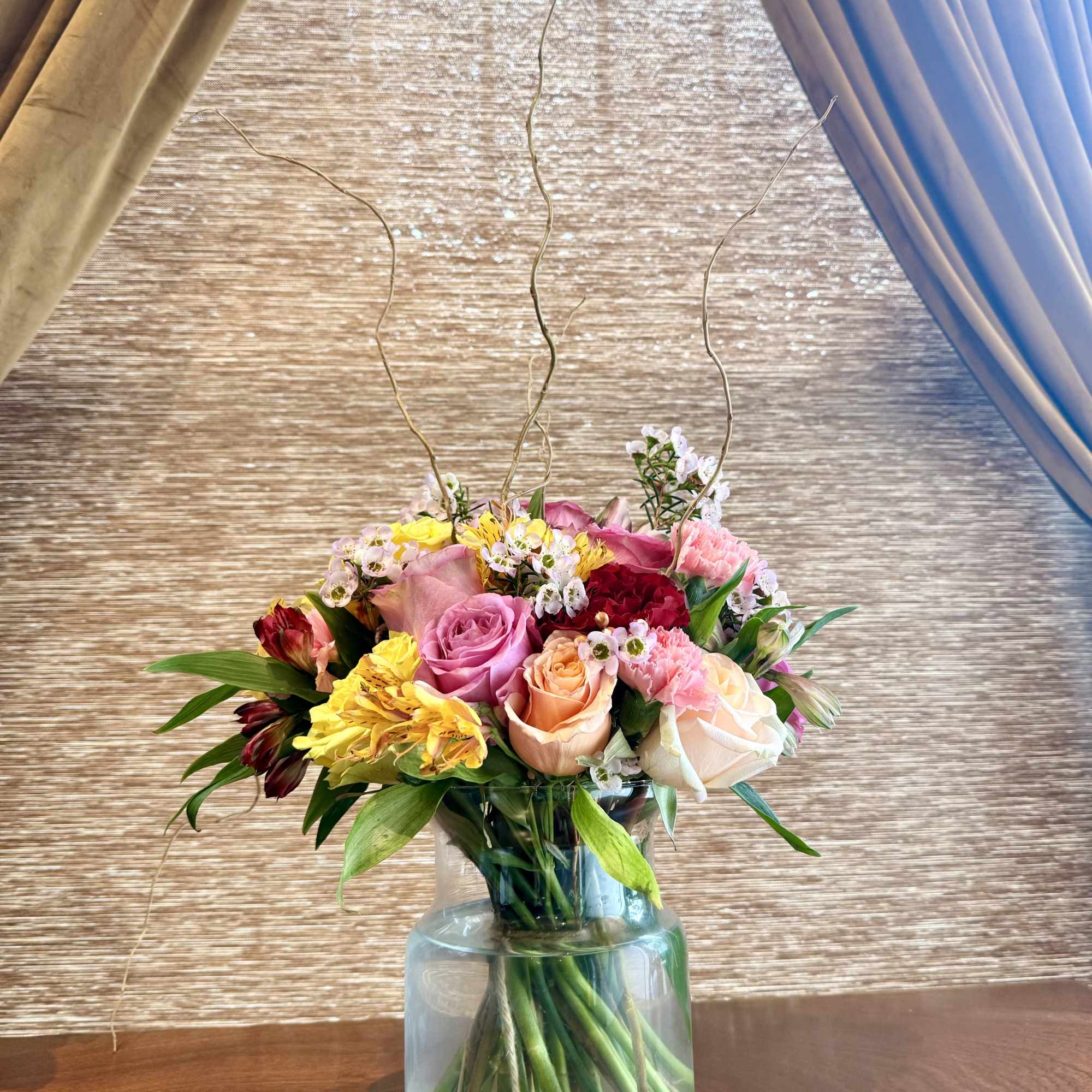 Soft, poetic, and deeply felt.

Designed as a modern garden composition, this arrangement