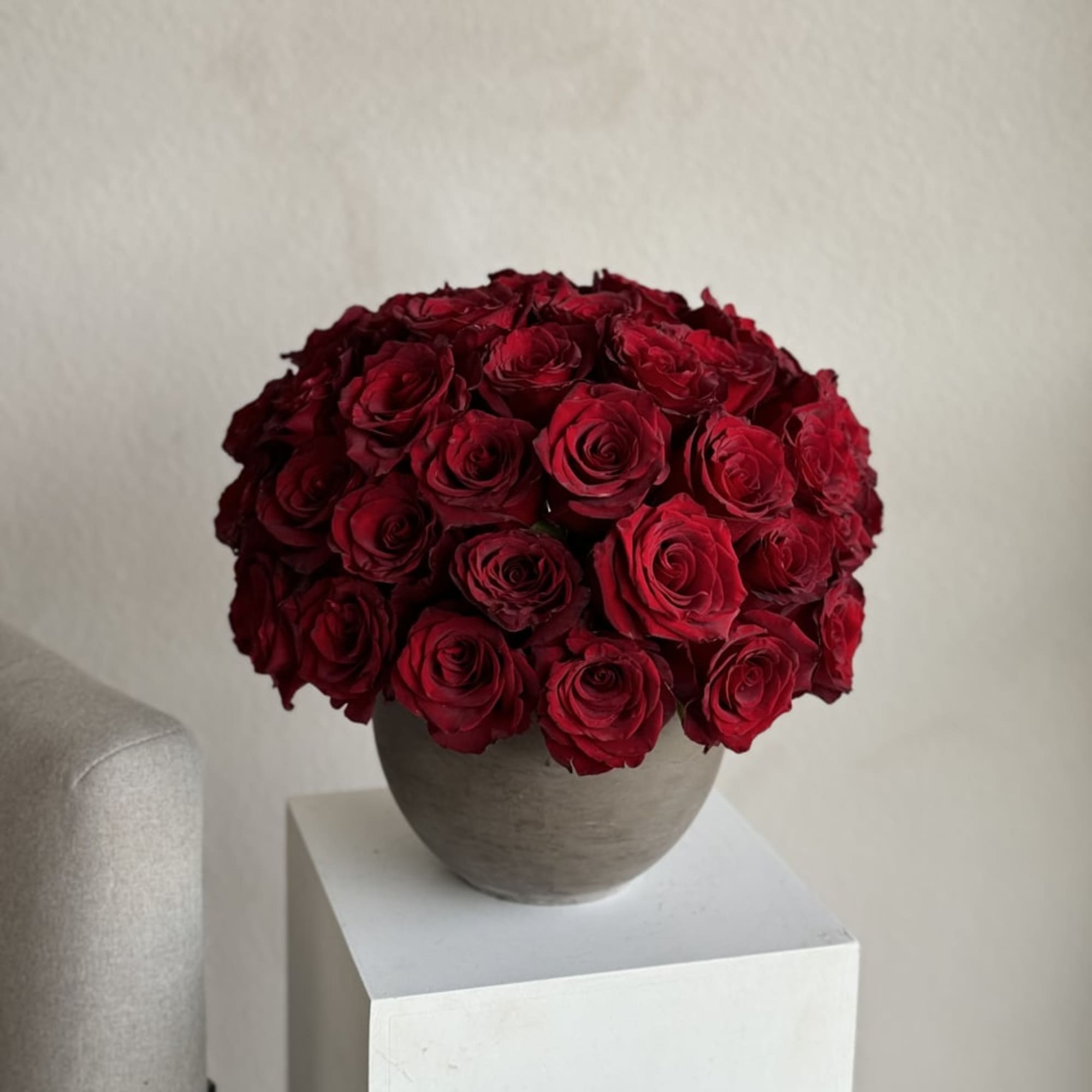 Indulge in the timeless allure of 'Ruby Radiance'&mdash;a breathtaking bouquet featuring 60