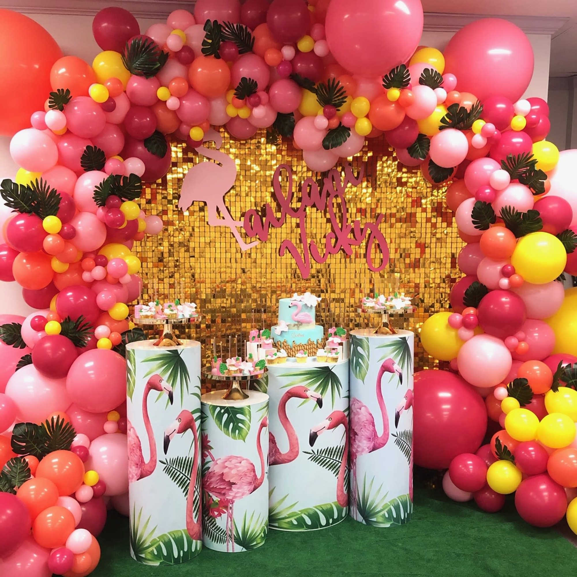 This package Includes 8x8 feet sequin wall (gold or silver rainbow crystals