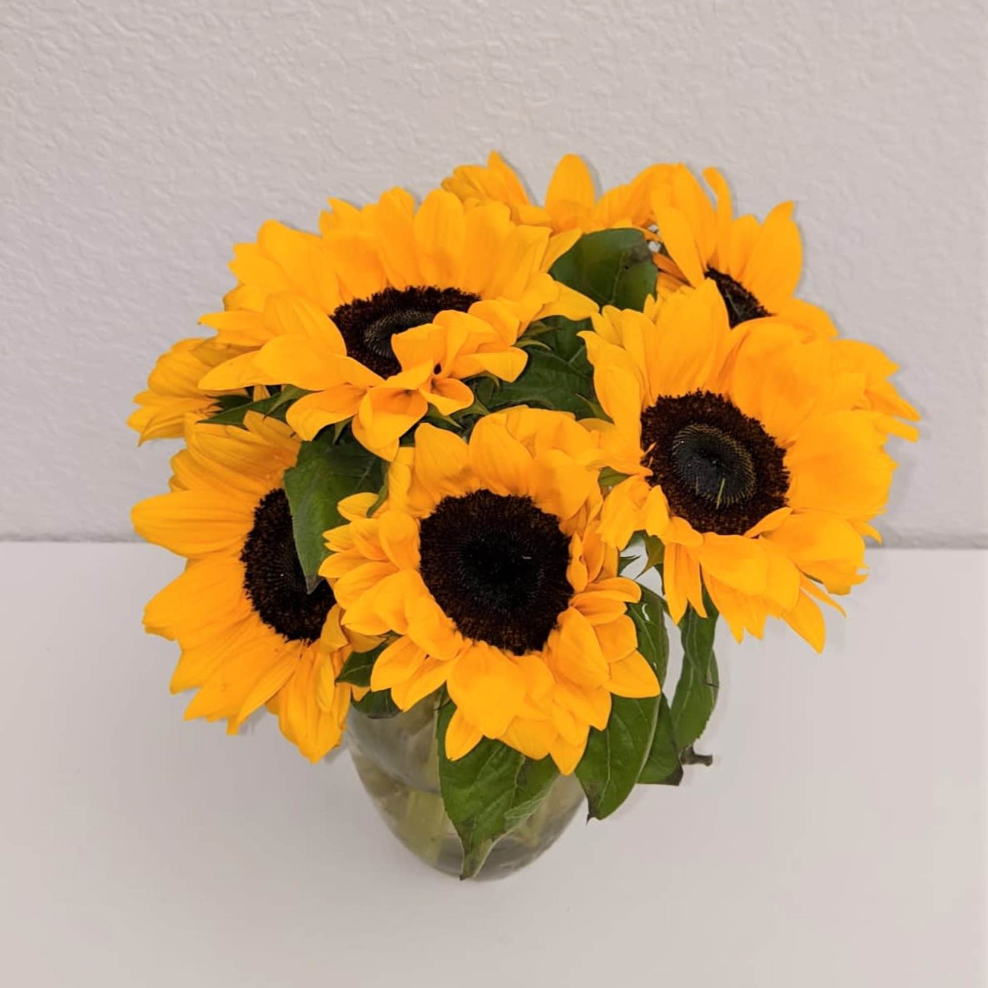 A delightful bunch of fresh sunflowers to brighten up your day! Perfect