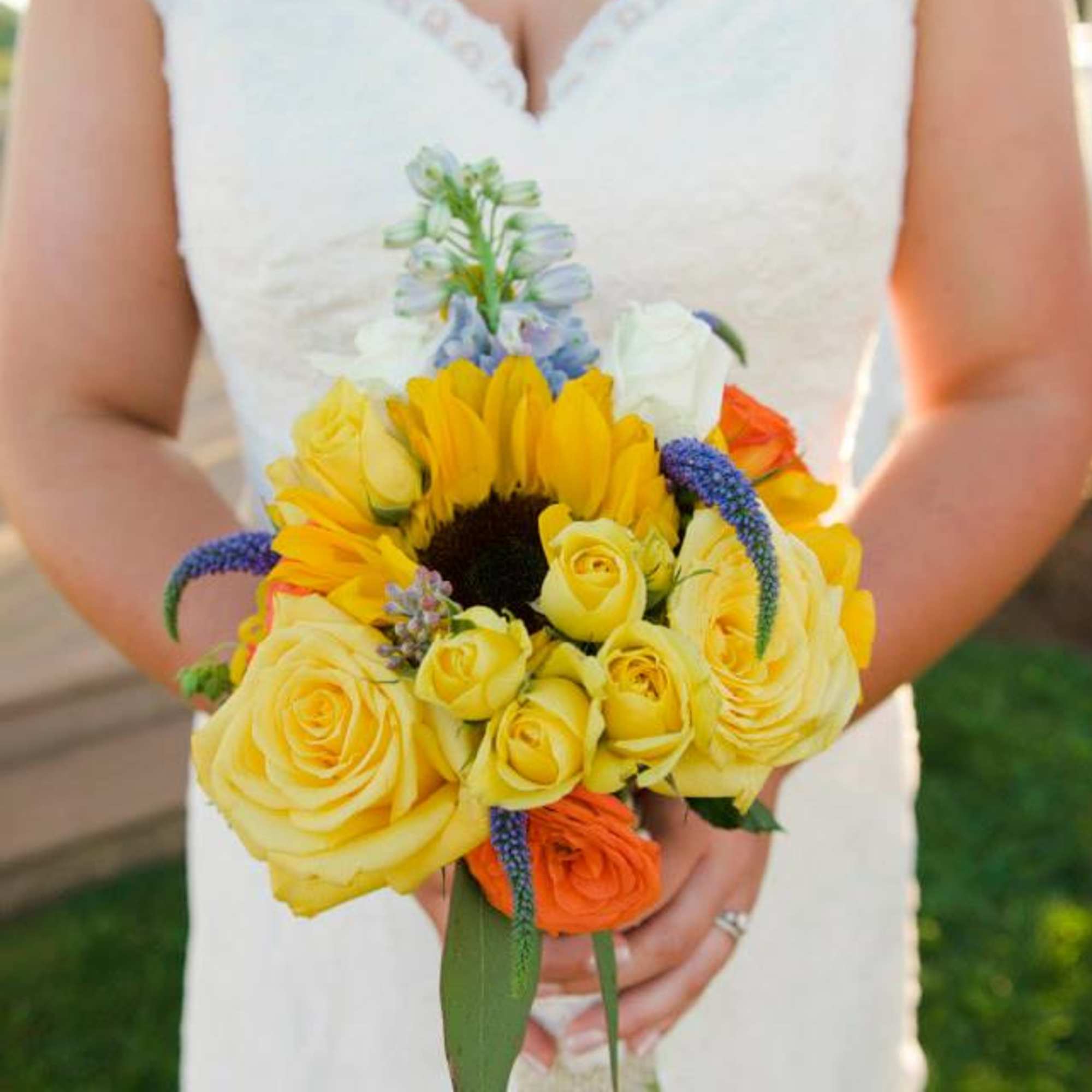 In this bouquet we kept it simple we use Sunflowers, Yellow and In this bouquet we kept it simple we use Sunflowers, Yellow and
