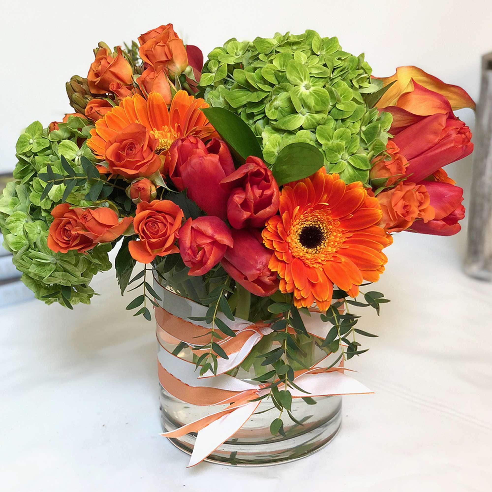The perfect arrangement for that fun loving person in your life. Tulips