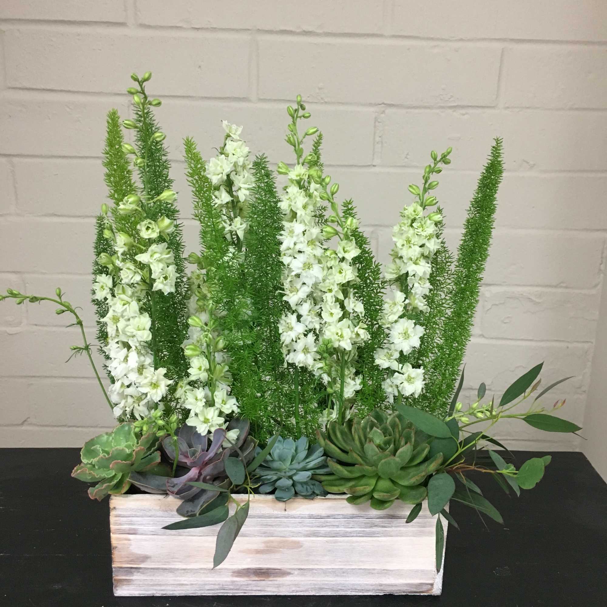 Approx Dimension:  12L x 4W x 18H  Lush green arrangement
