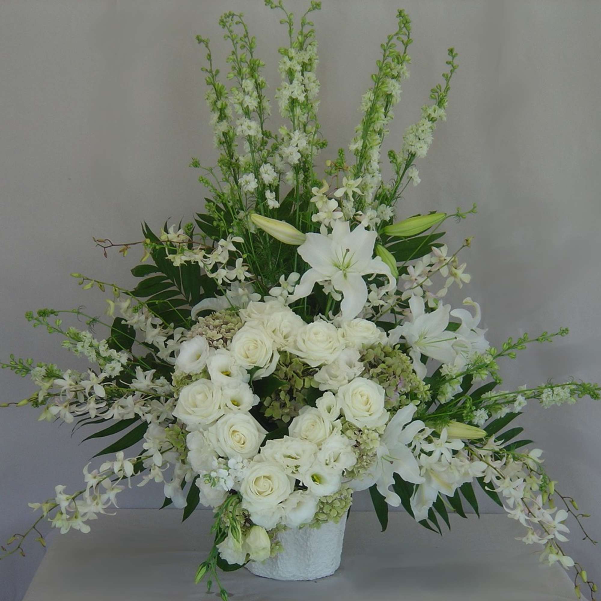Pastel colors, mix of roses, lilies, hydrangeas, lisianthus.  Please see more Pastel colors, mix of roses, lilies, hydrangeas, lisianthus.  Please see more