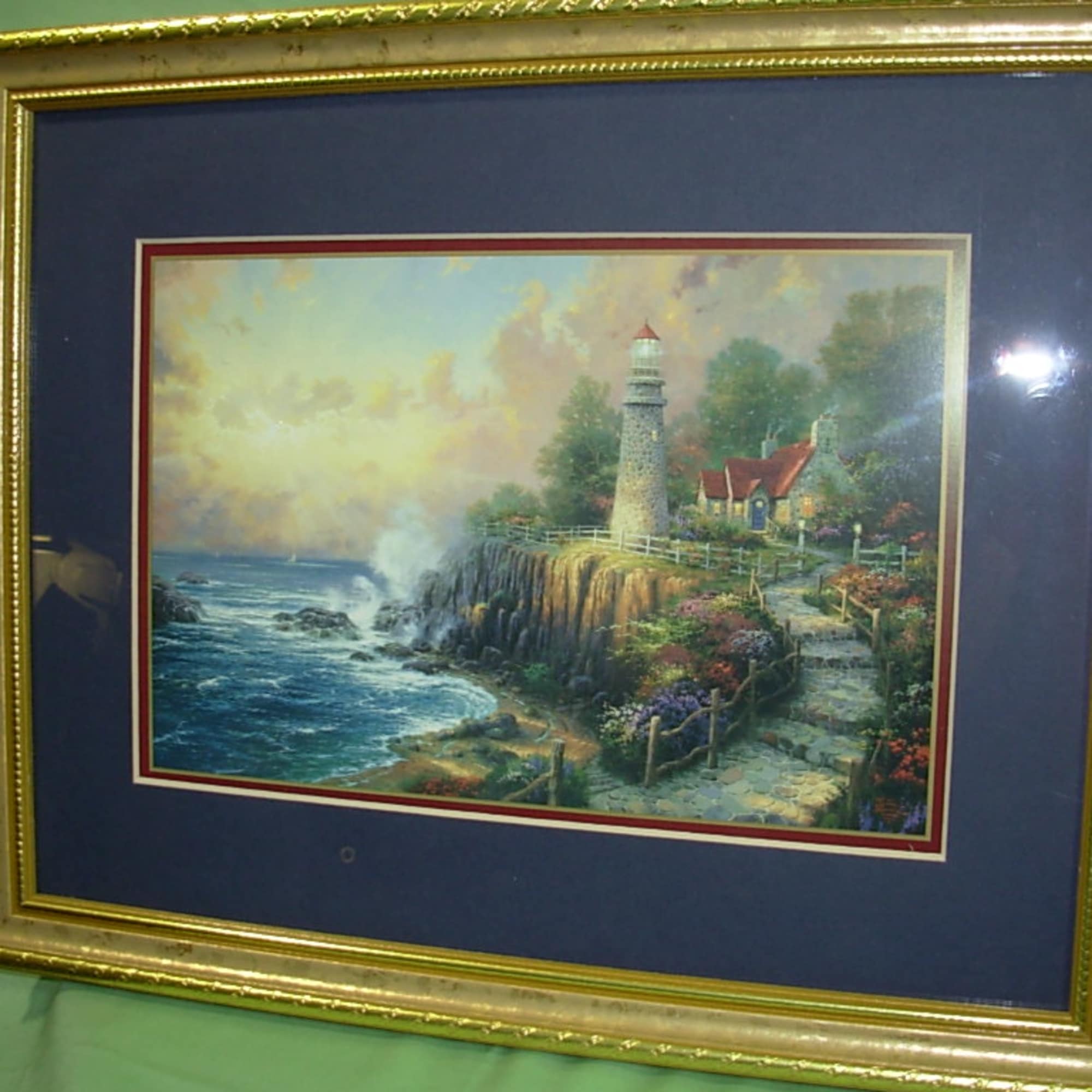 &quot;THE LIGHT OF PEACE&quot;  Framed print by artist THOMAS KINKADE is
