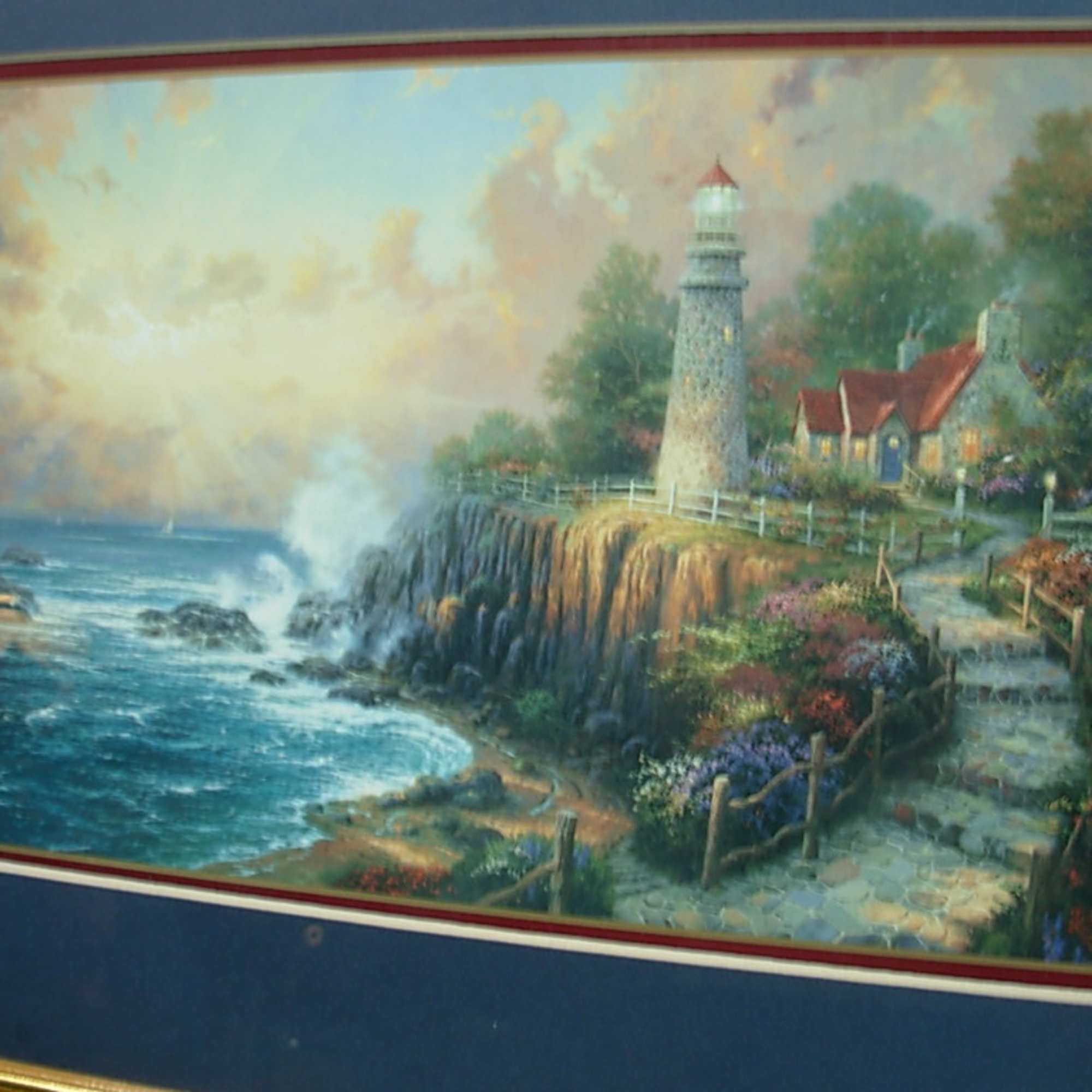&quot;THE LIGHT OF PEACE&quot;  Framed print by artist THOMAS KINKADE is