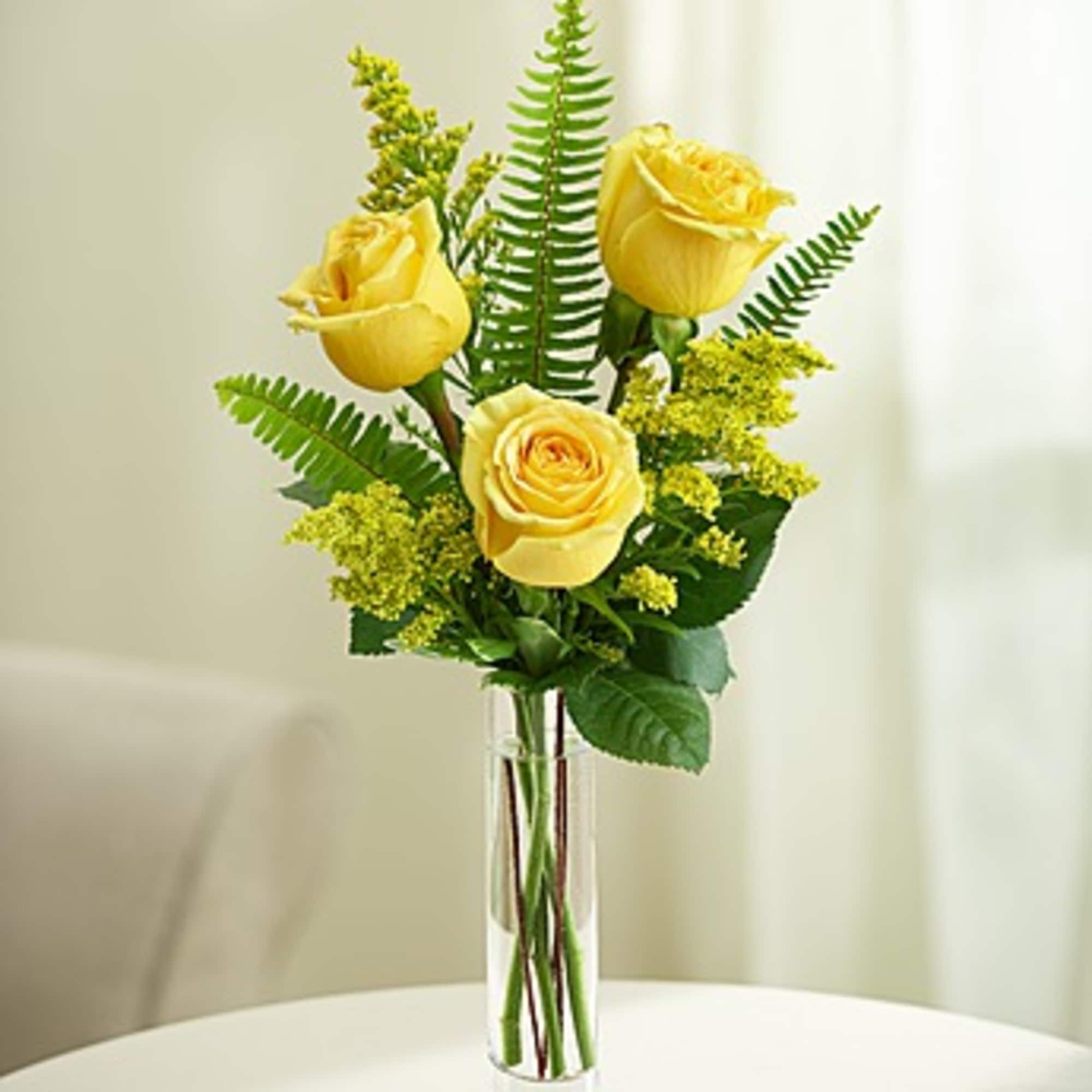 Love's Embrace Roses -Yellow 3 stem in Leavenworth, KS | Land of Ah'z, image size:2000x2000