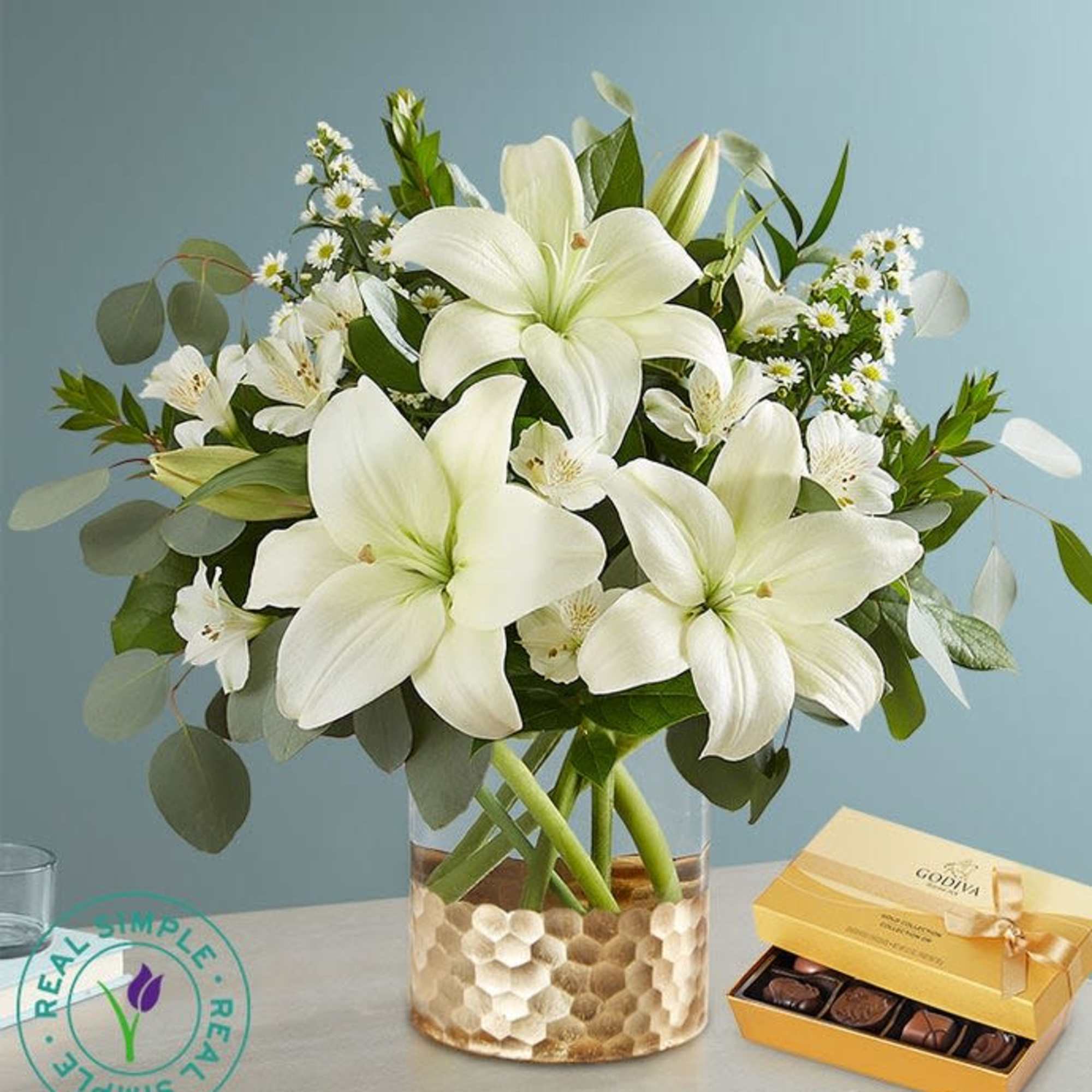 Blissful winter beauty in a bouquet. Designed in partnership with Real Simple