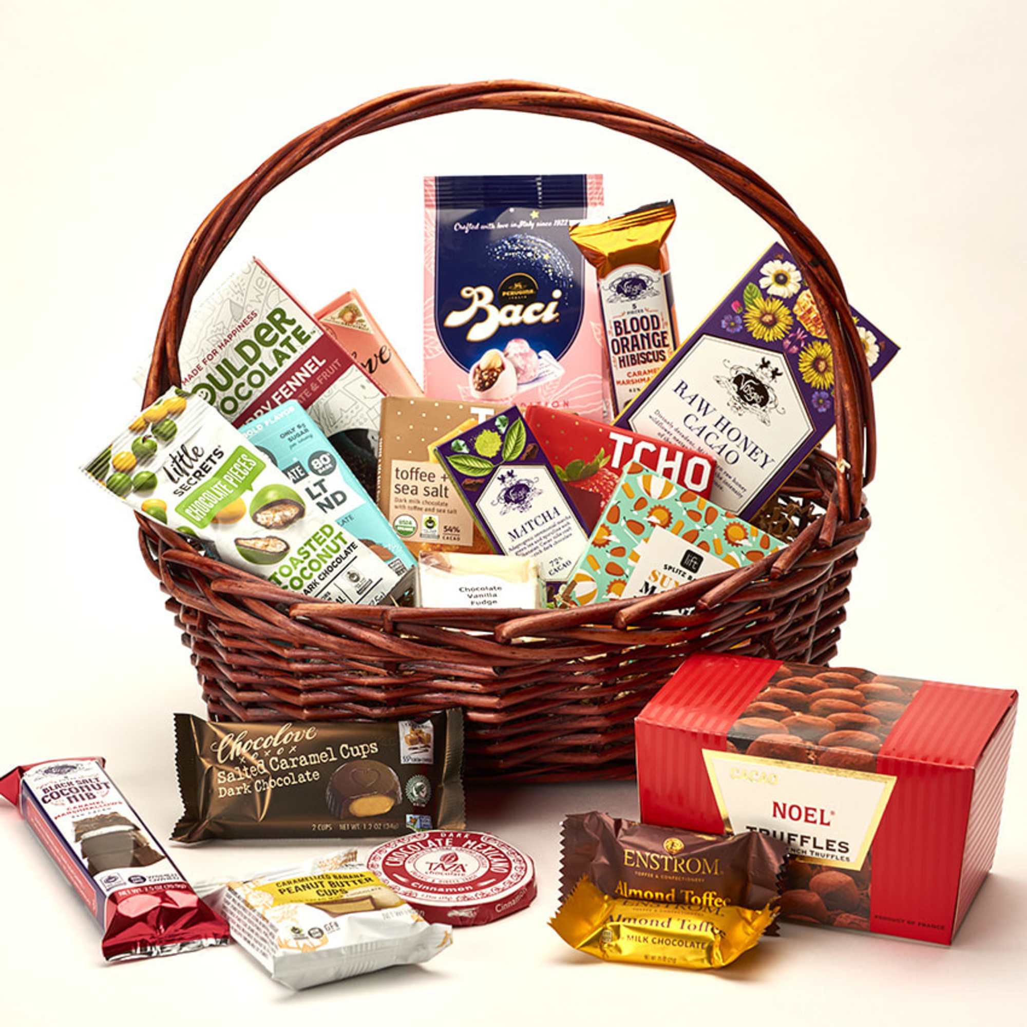 We offer this chocolate basket for the connoisseur of fine chocolate A
