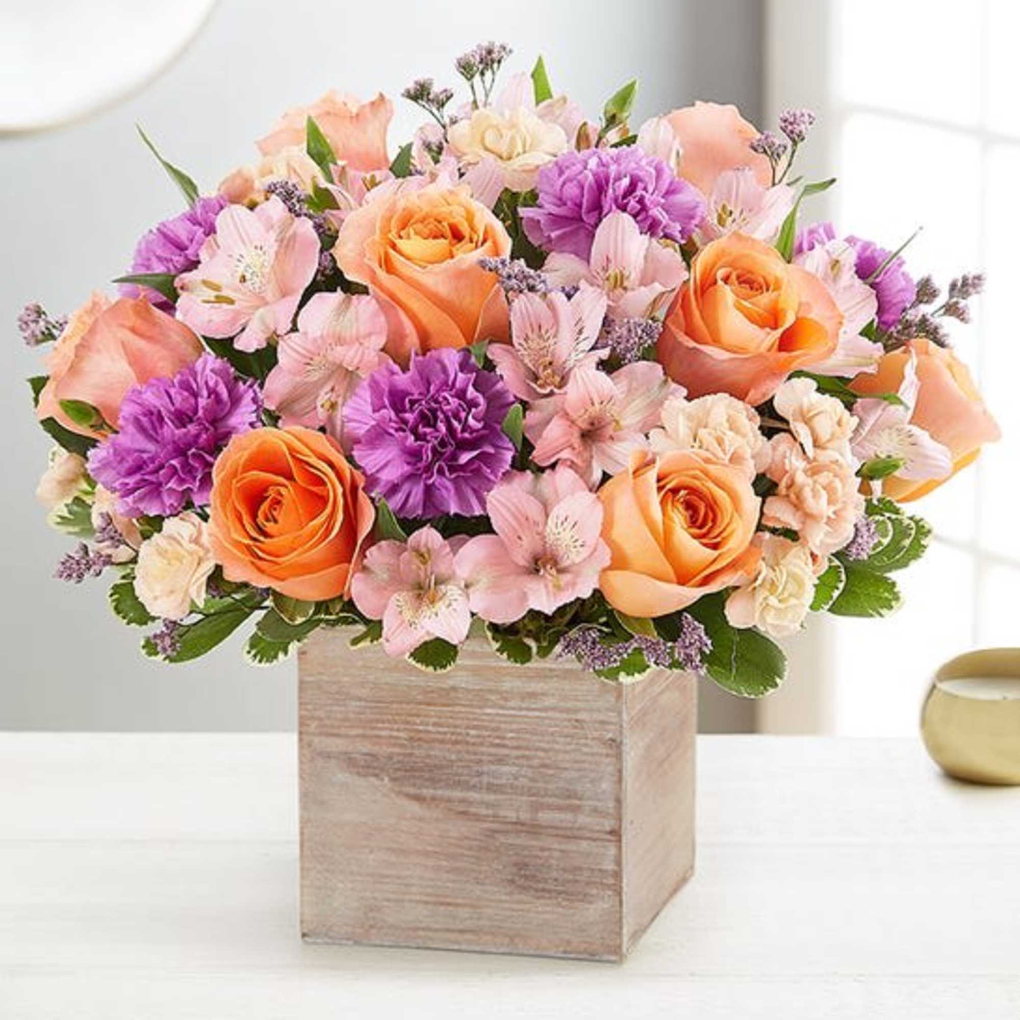 Chic meets sweet. Our new bouquet flaunts fresh spring style, gathered with