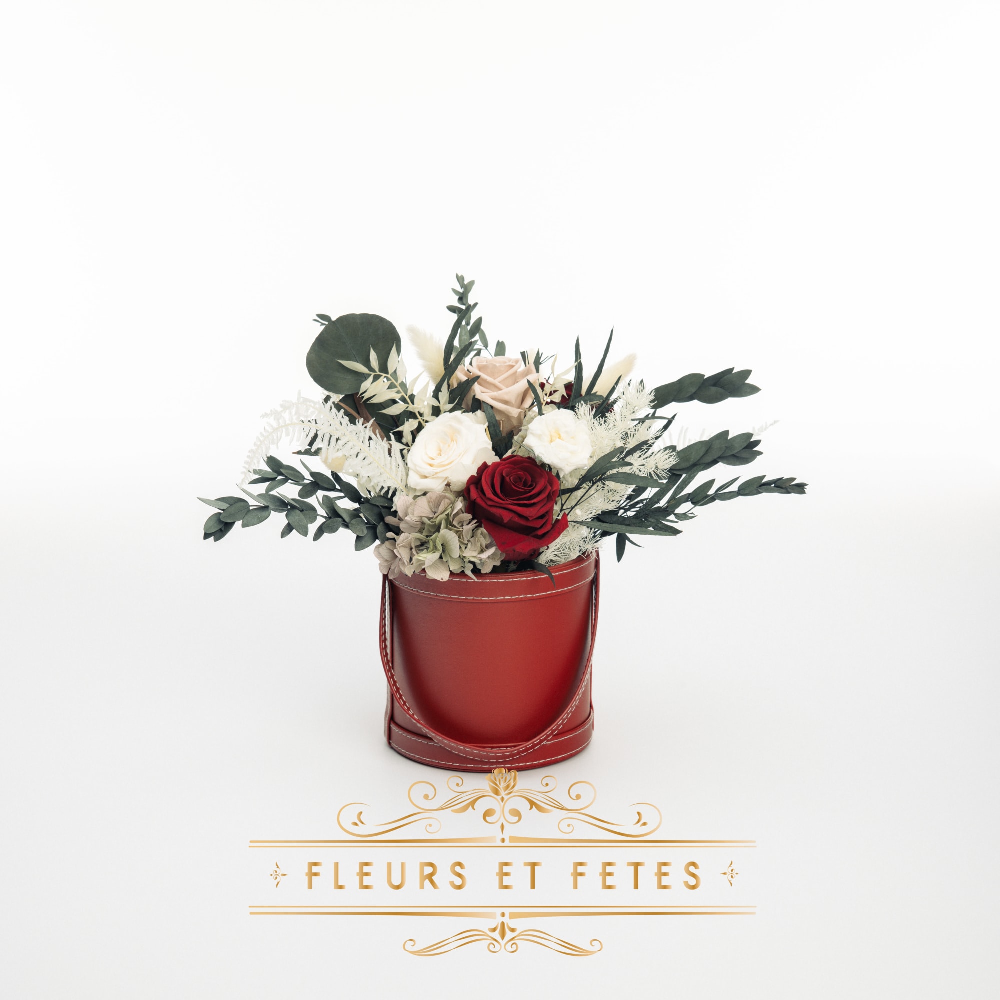 This timeless arrangement is a part of our Everlasting Collection and features