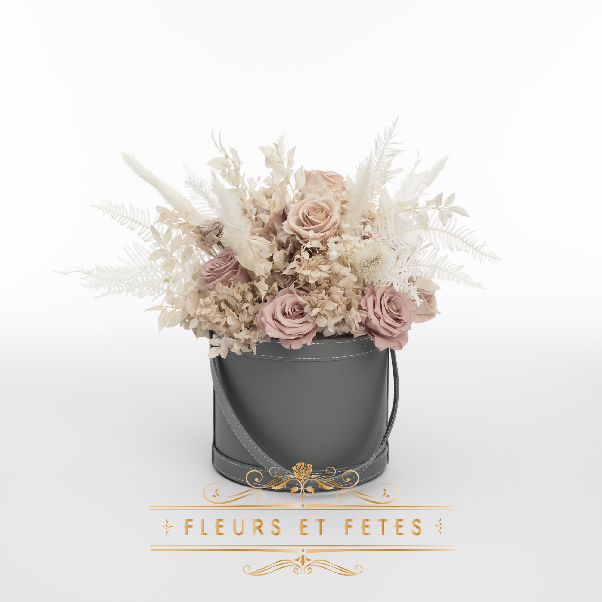 This timeless arrangement is a part of our Everlasting Collection and features