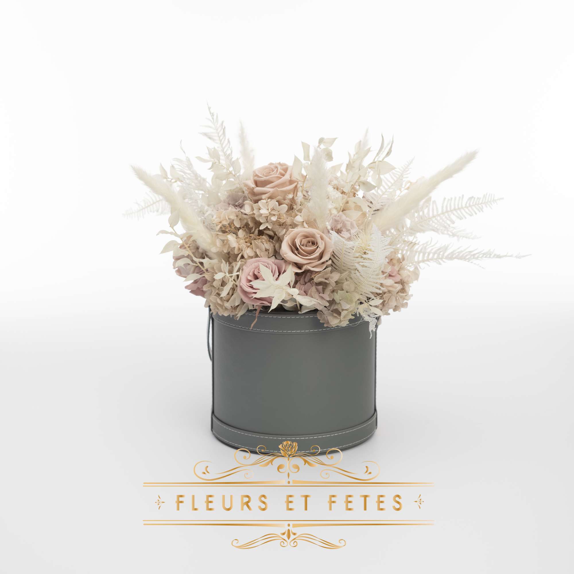This timeless arrangement is a part of our Everlasting Collection and features