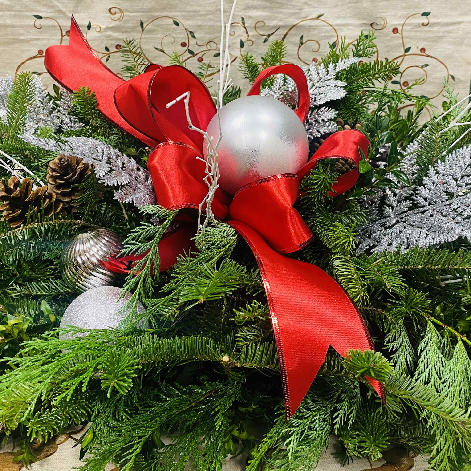 Lost Loved Ones Remembered This Holiday Season w/ Winter Foliage and Christmas