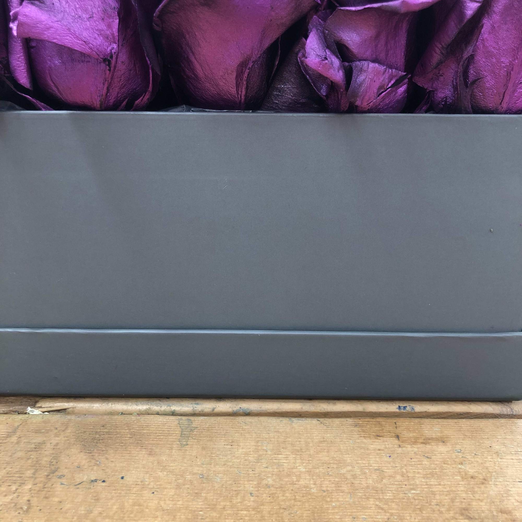 The modern way of giving roses. 

Best color matched box will be