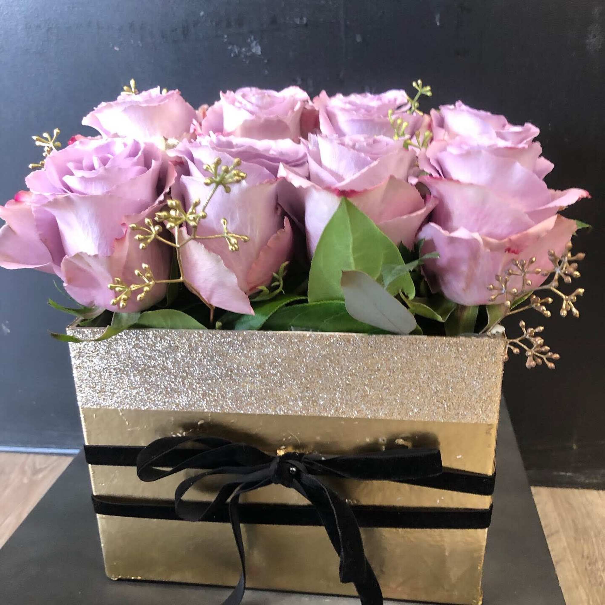 The most elegant way to give a dozen roses, we through in