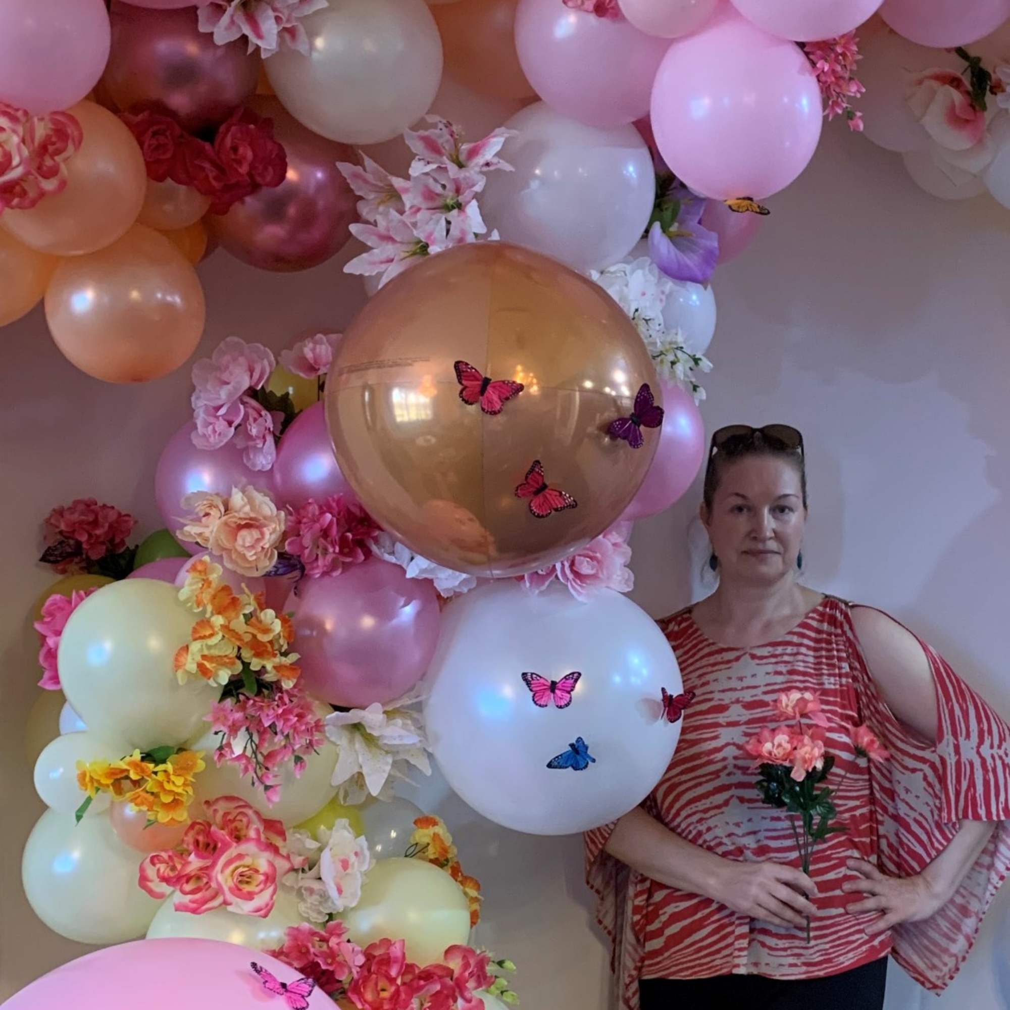 Gorgeous balloon wall structure. Example on a picture shows when the husband