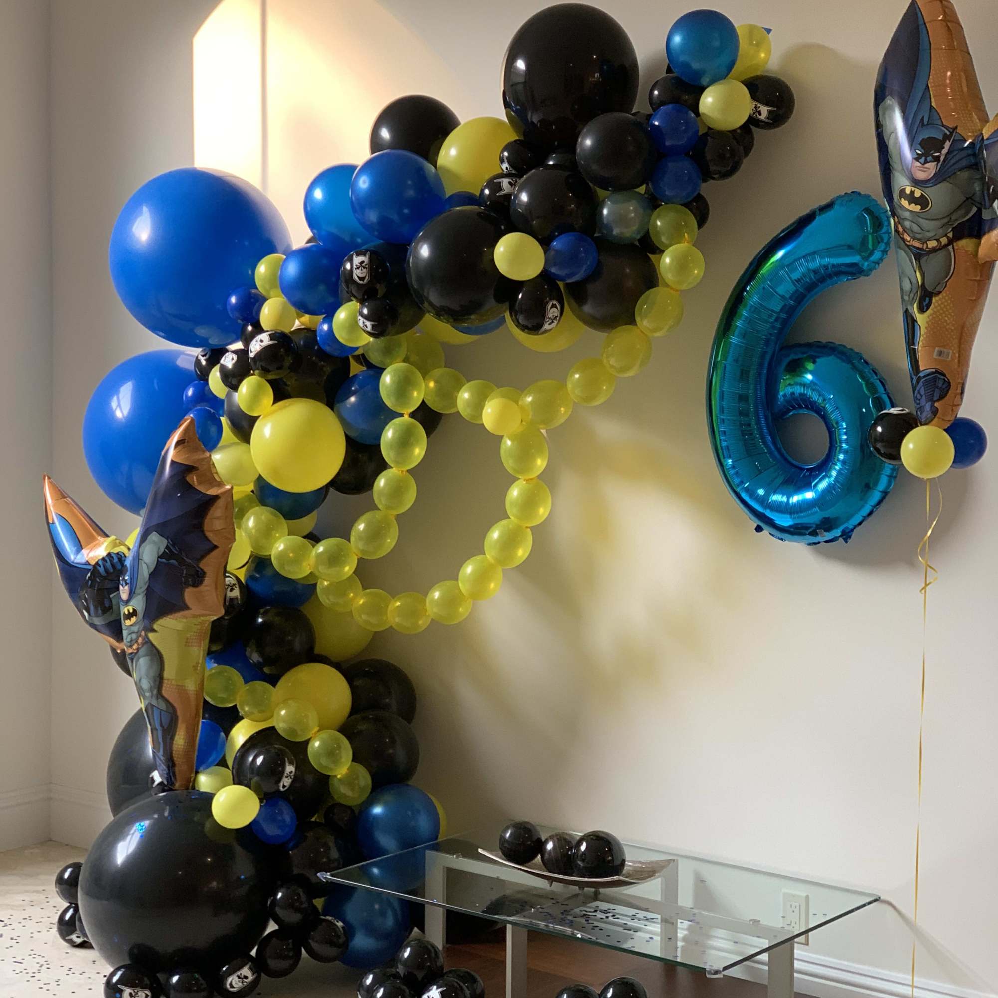 Organic balloon garland typically will include different sizes, types and colors of