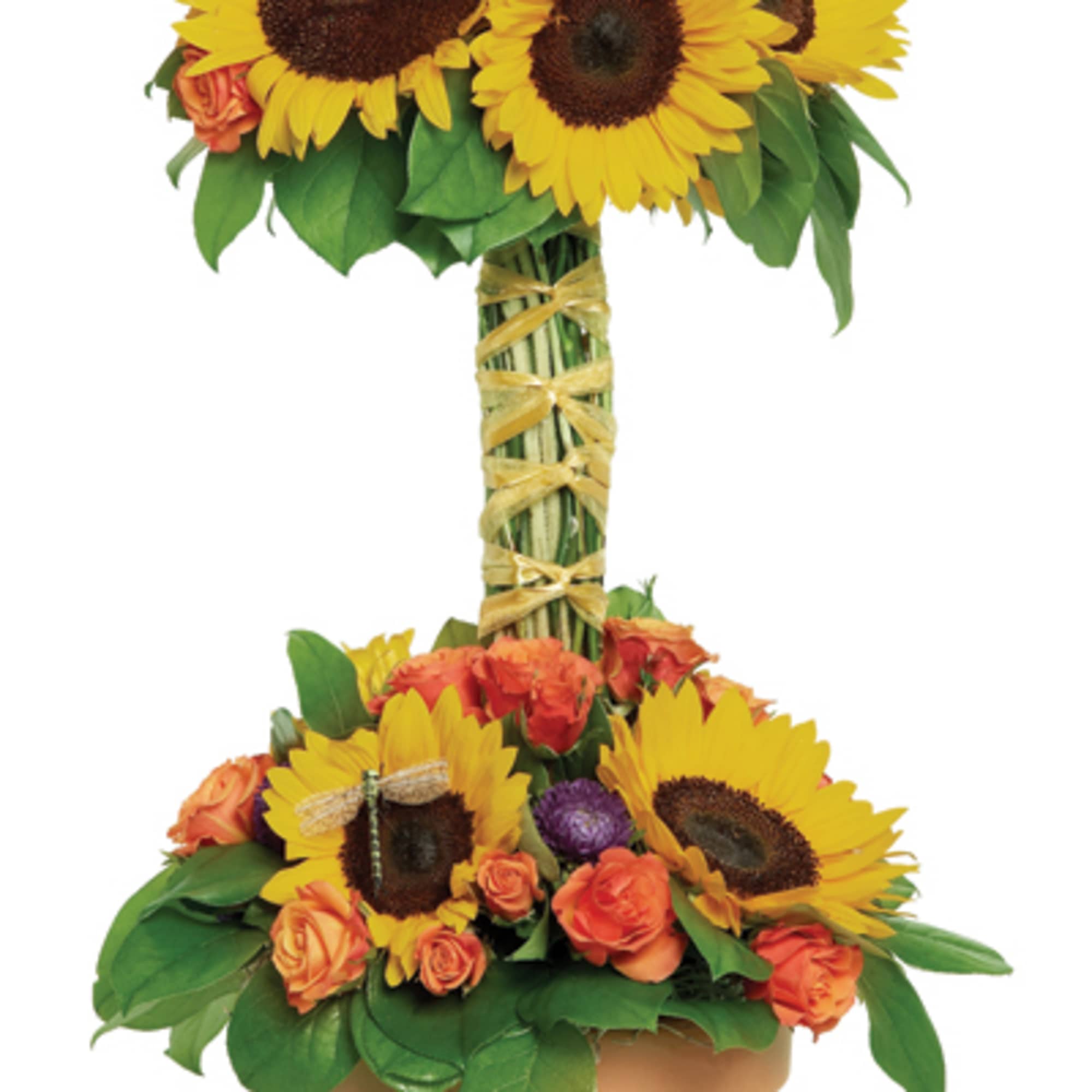 Sunny Sunflower Topiary in Fullerton, CA | Flower Allie