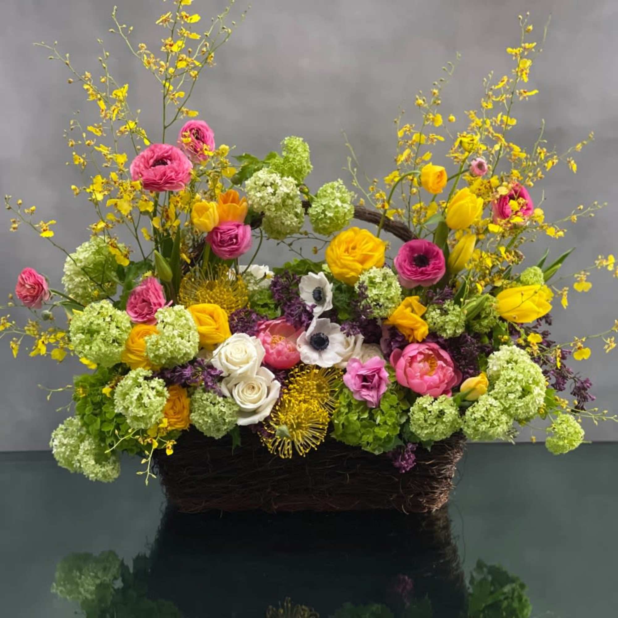 This beautiful basket of happiness will certainly bring a smile to anyone!