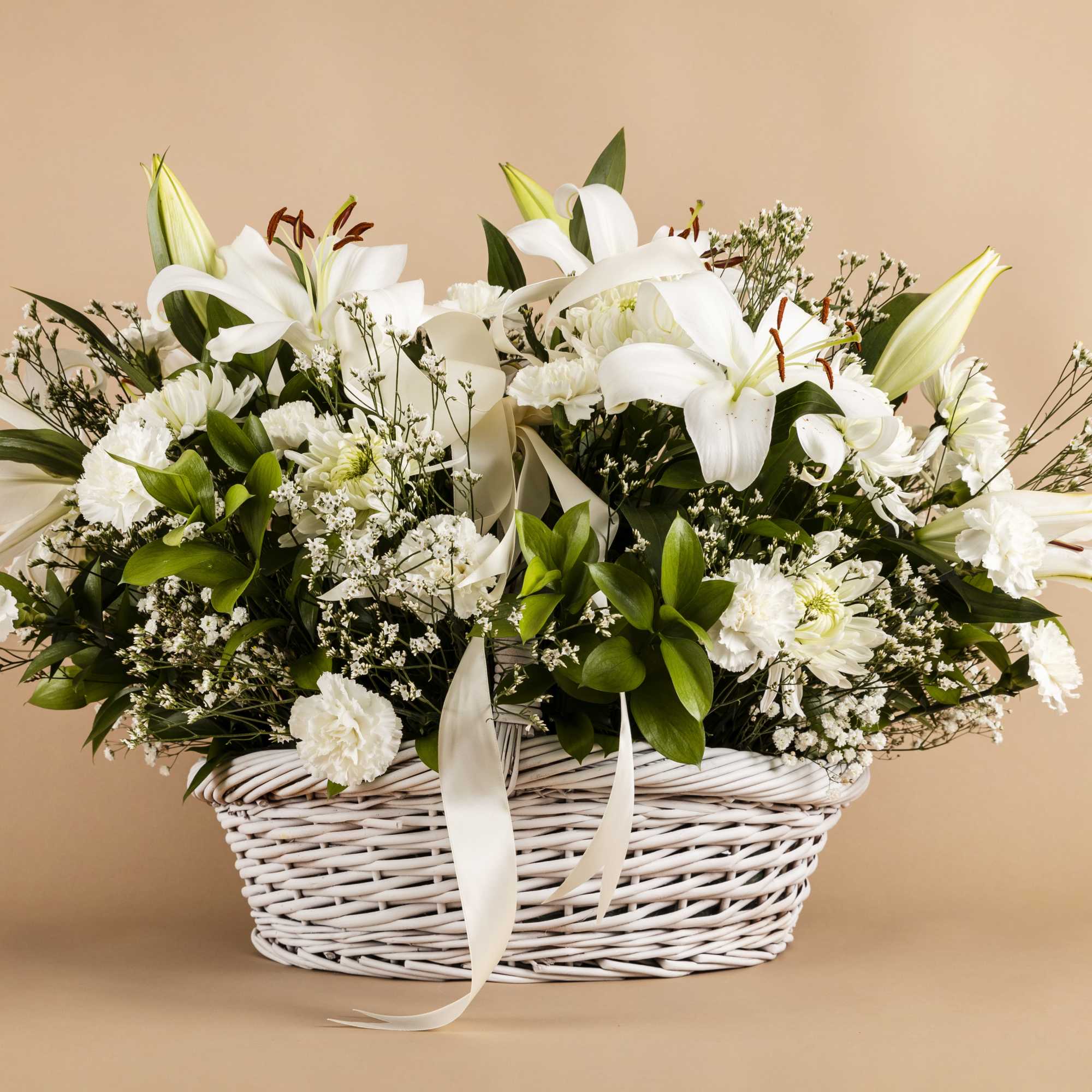 Extra large basket with mixed flowers